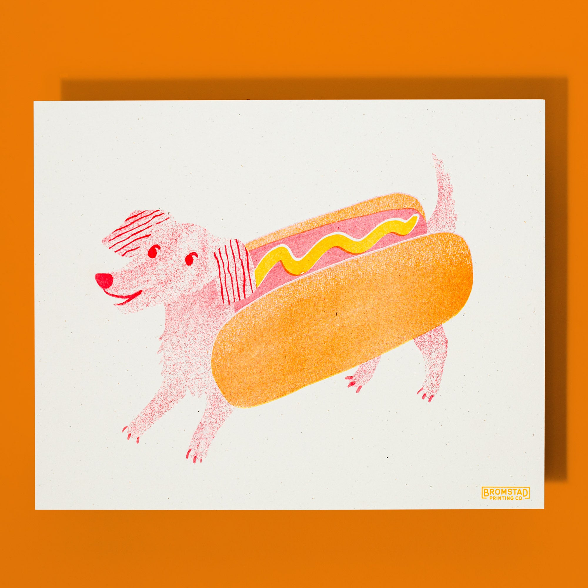 Hot Dog - Risograph Print