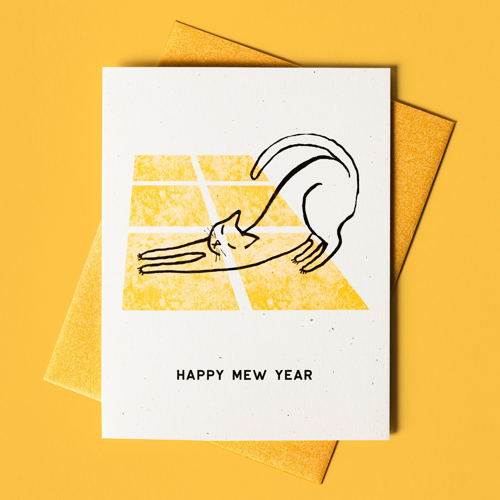 Happy Mew Year - Risograph Card