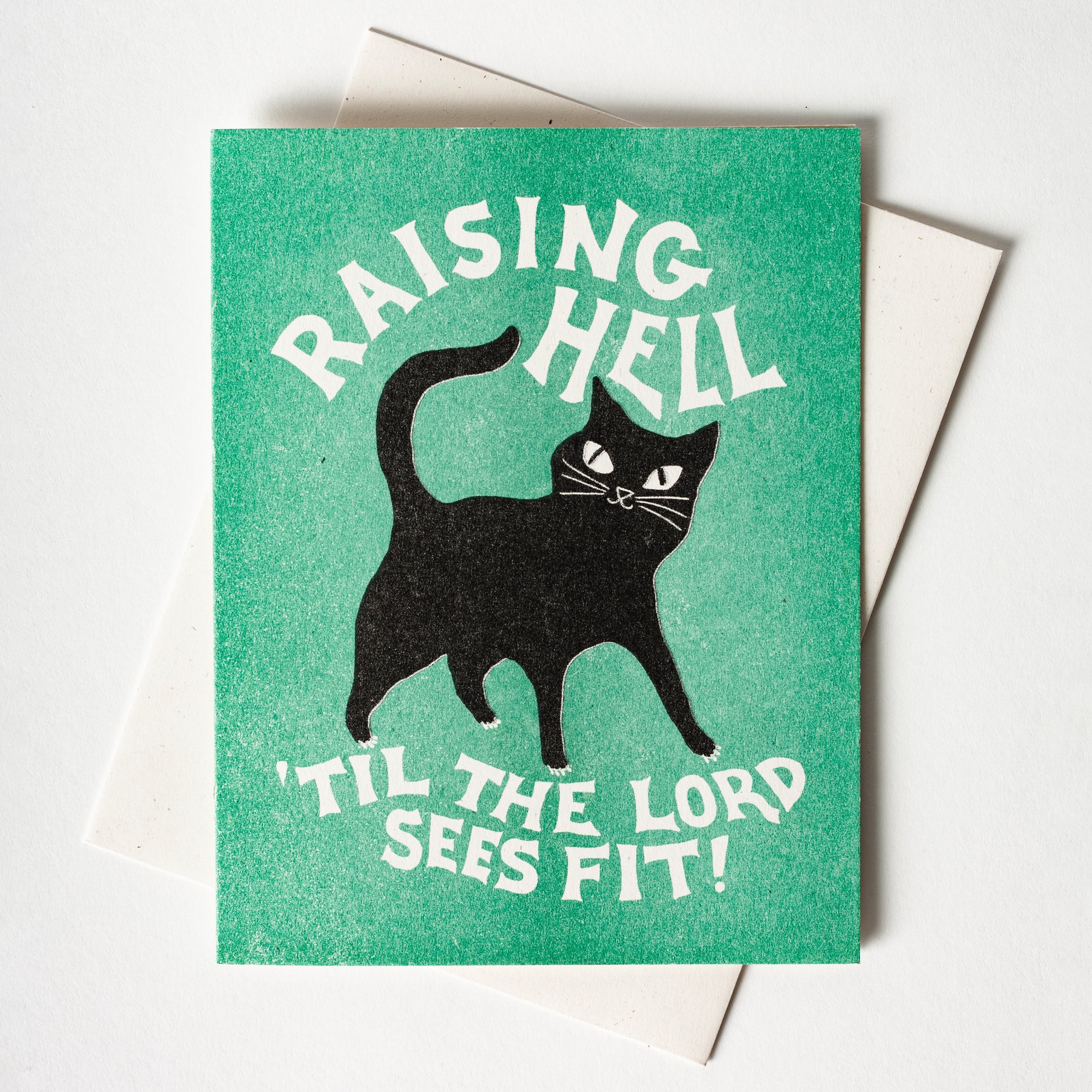 Raising Hell - Risograph Card