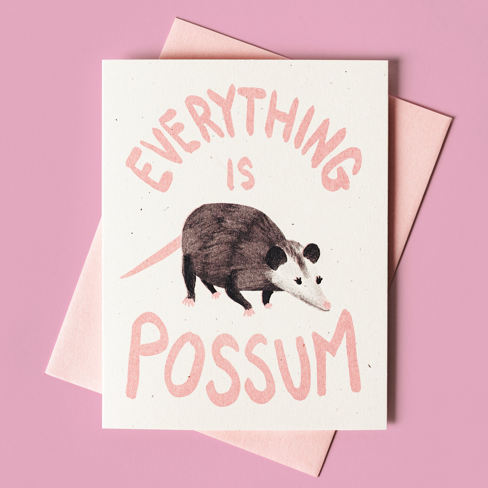Everything is Possum - Risograph Card