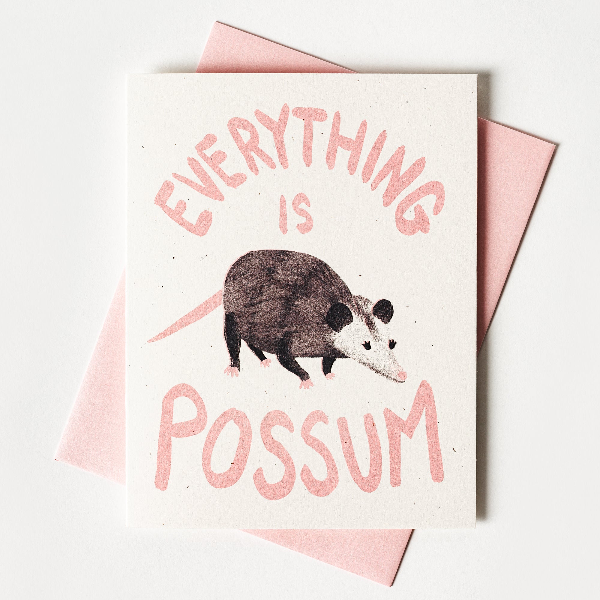 Everything is Possum - Risograph Card