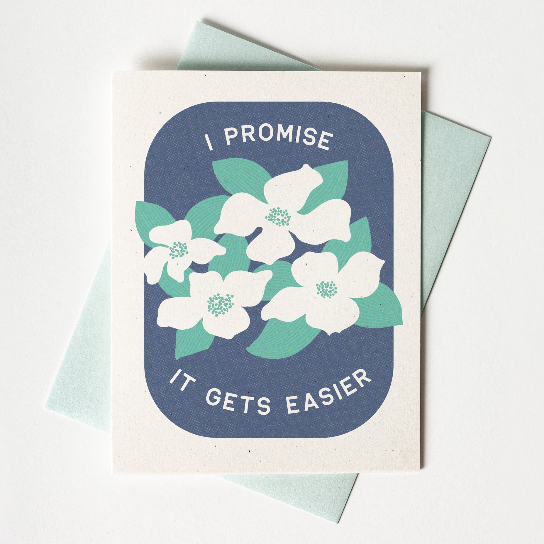 I Promise It Gets Easier - Risograph Sympathy Card