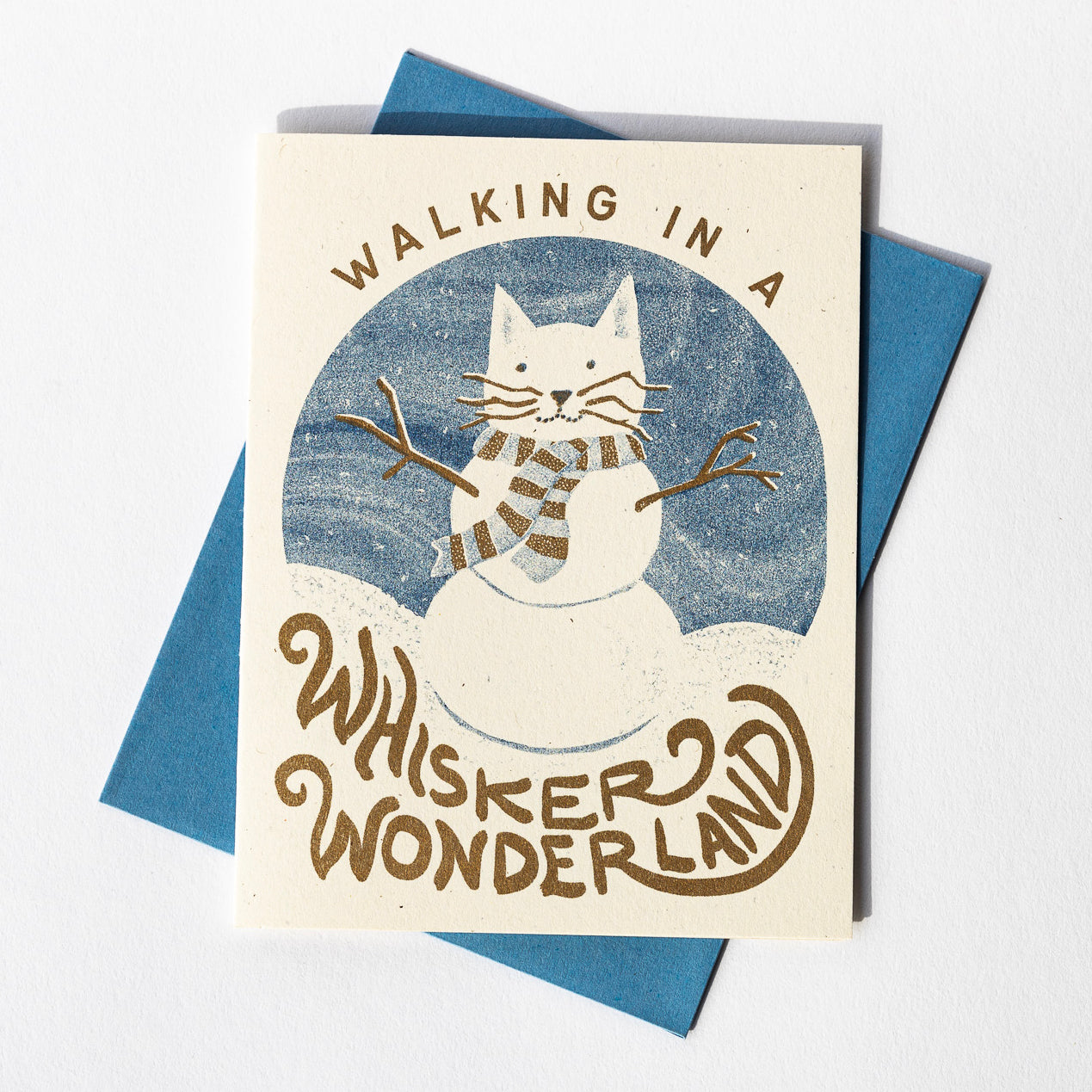 Walking in a Whisker Wonderland - Risograph Holiday Card