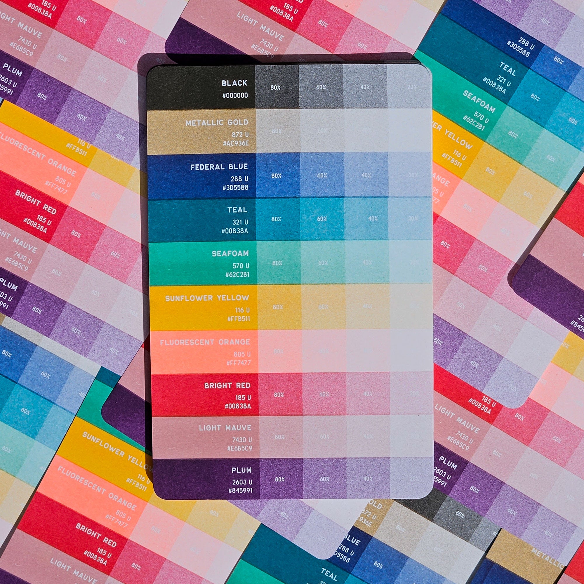Ink Color Sampler Chart