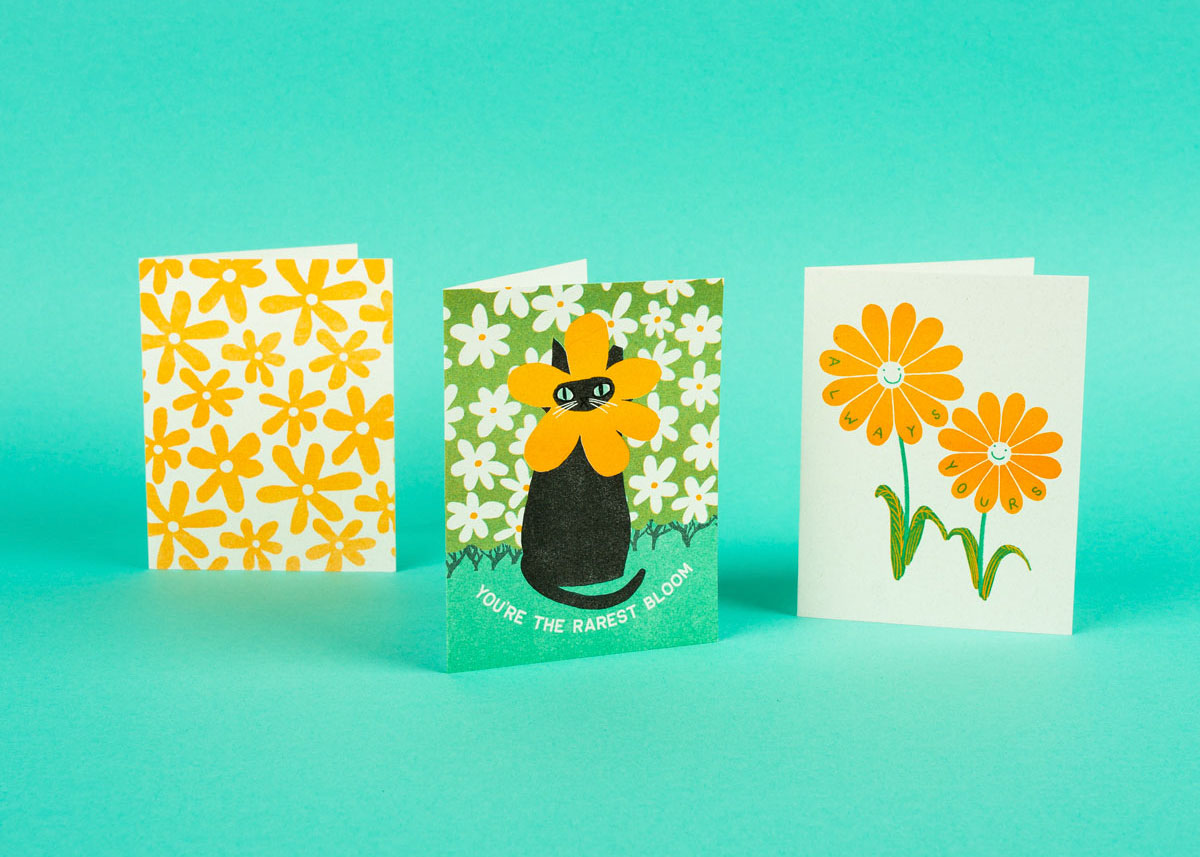 Rarest Bloom - Risograph Card Bromstad Printing Co. Rarest Bloom - Risograph Card Bromstad Printing Co.