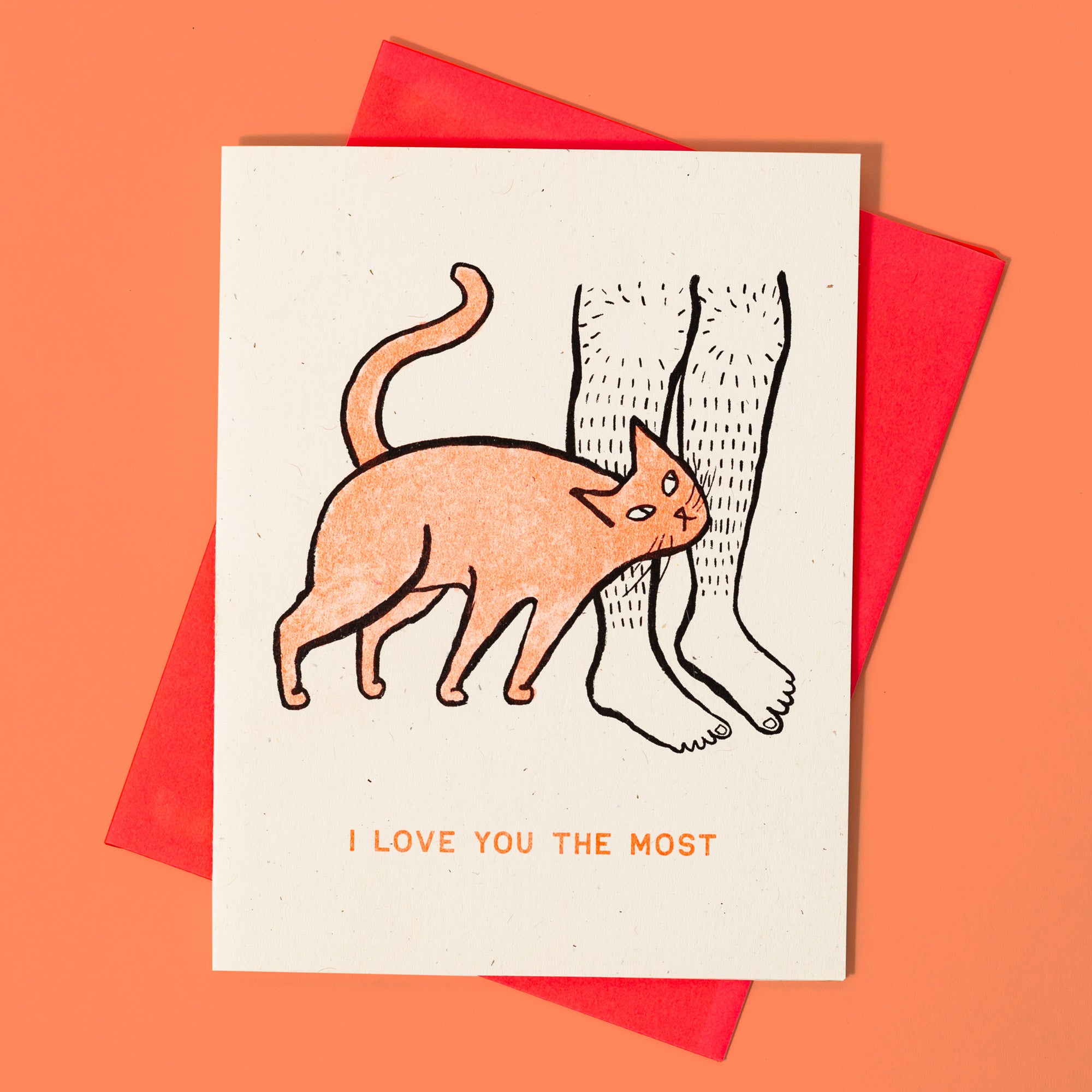 I Love You The Most - Risograph Card