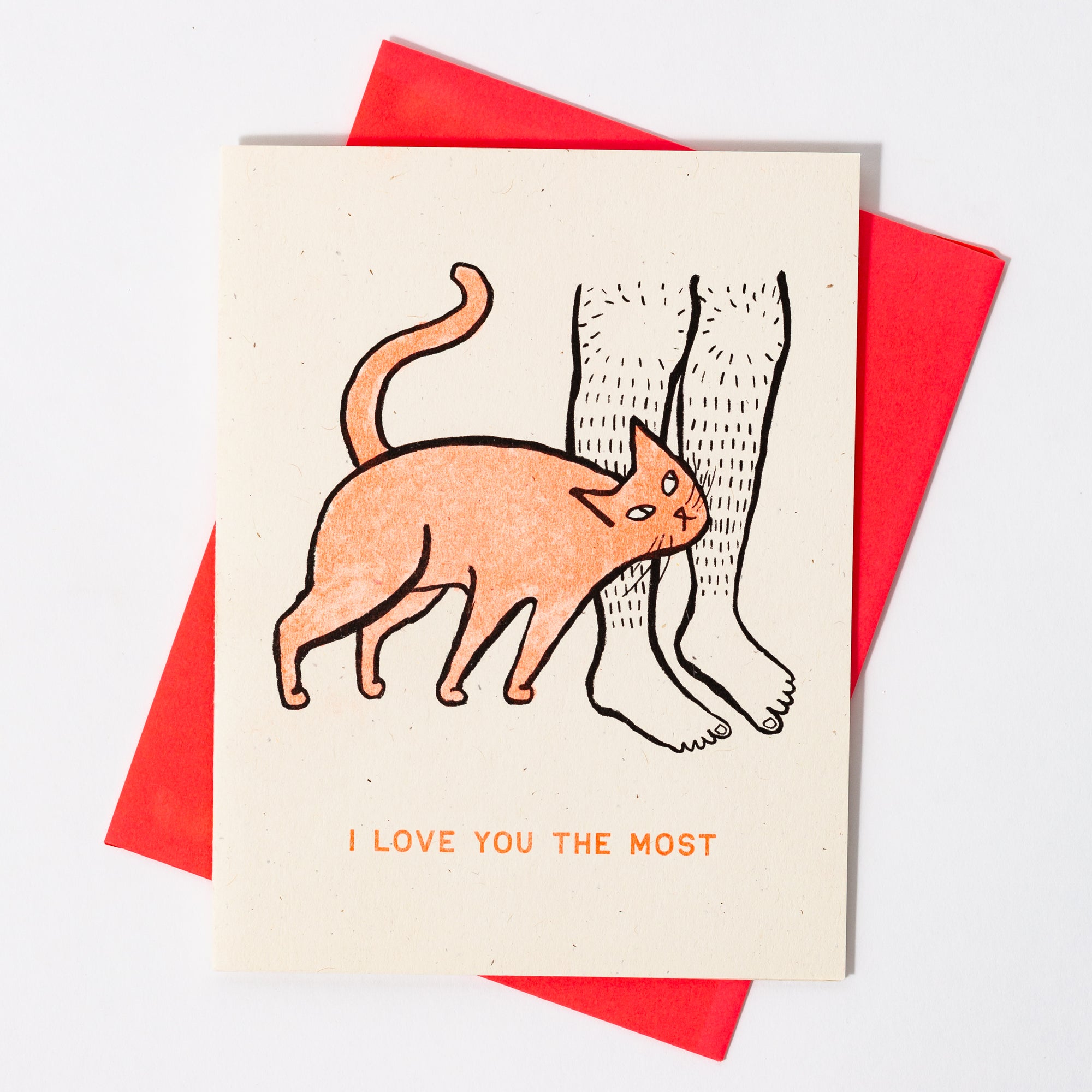 I Love You The Most - Risograph Card