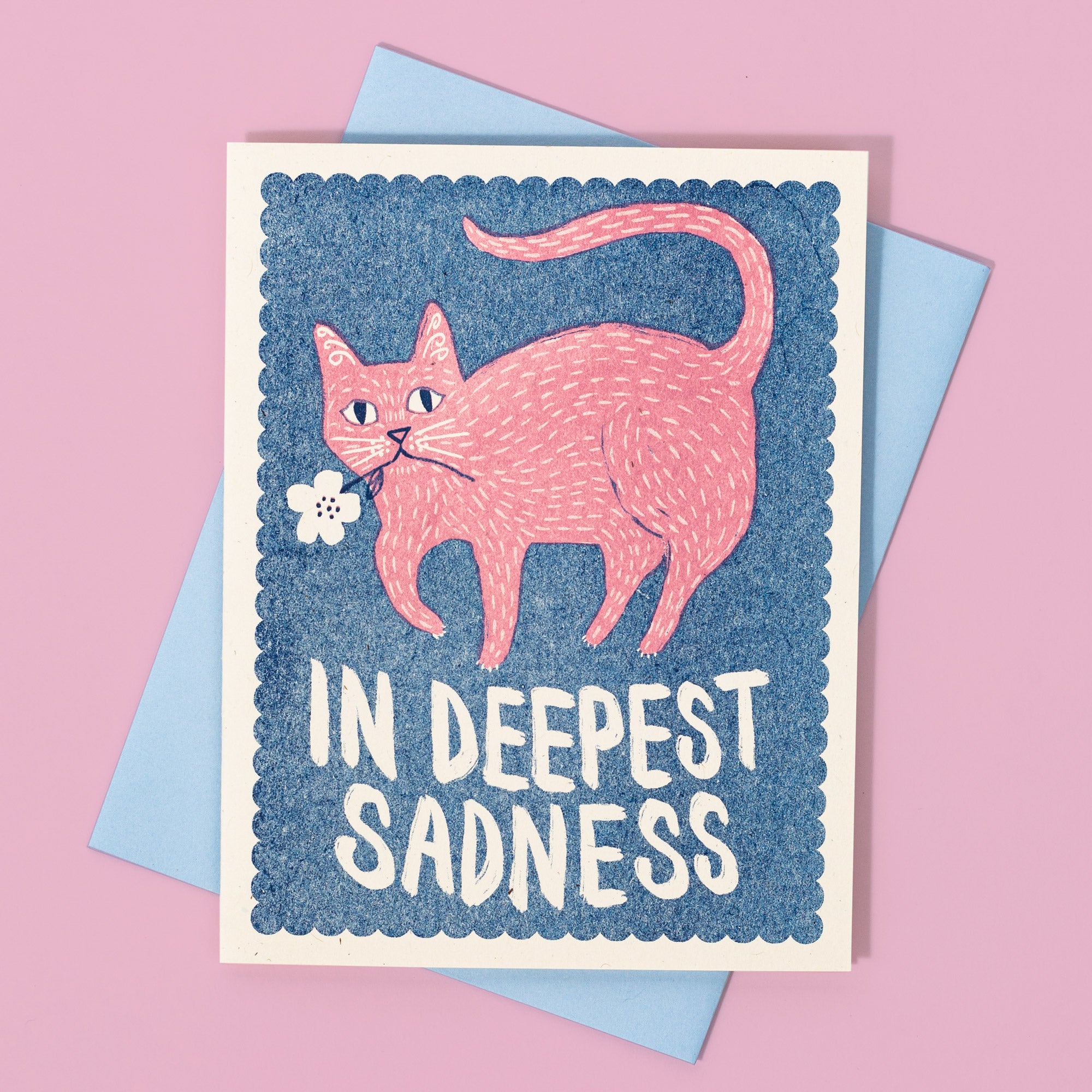 In Deepest Sadness - Risograph Sympathy Card