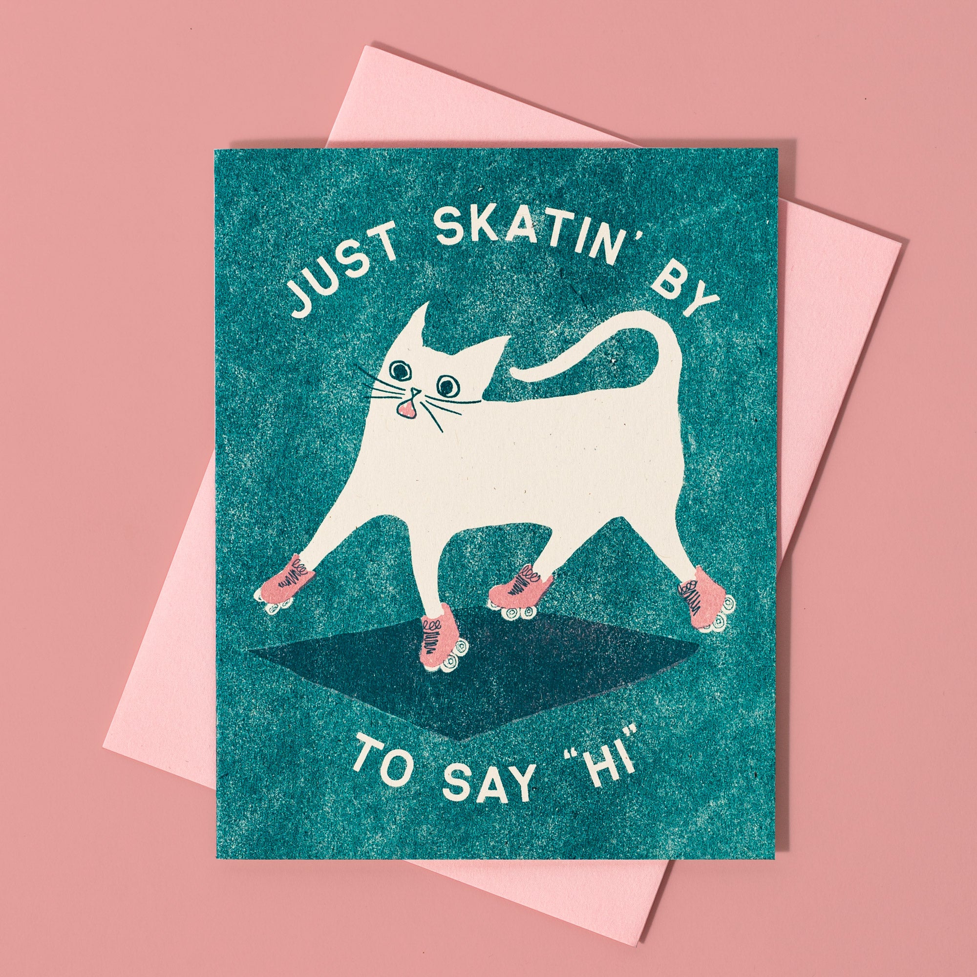 Just Skatin' By - Risograph Card