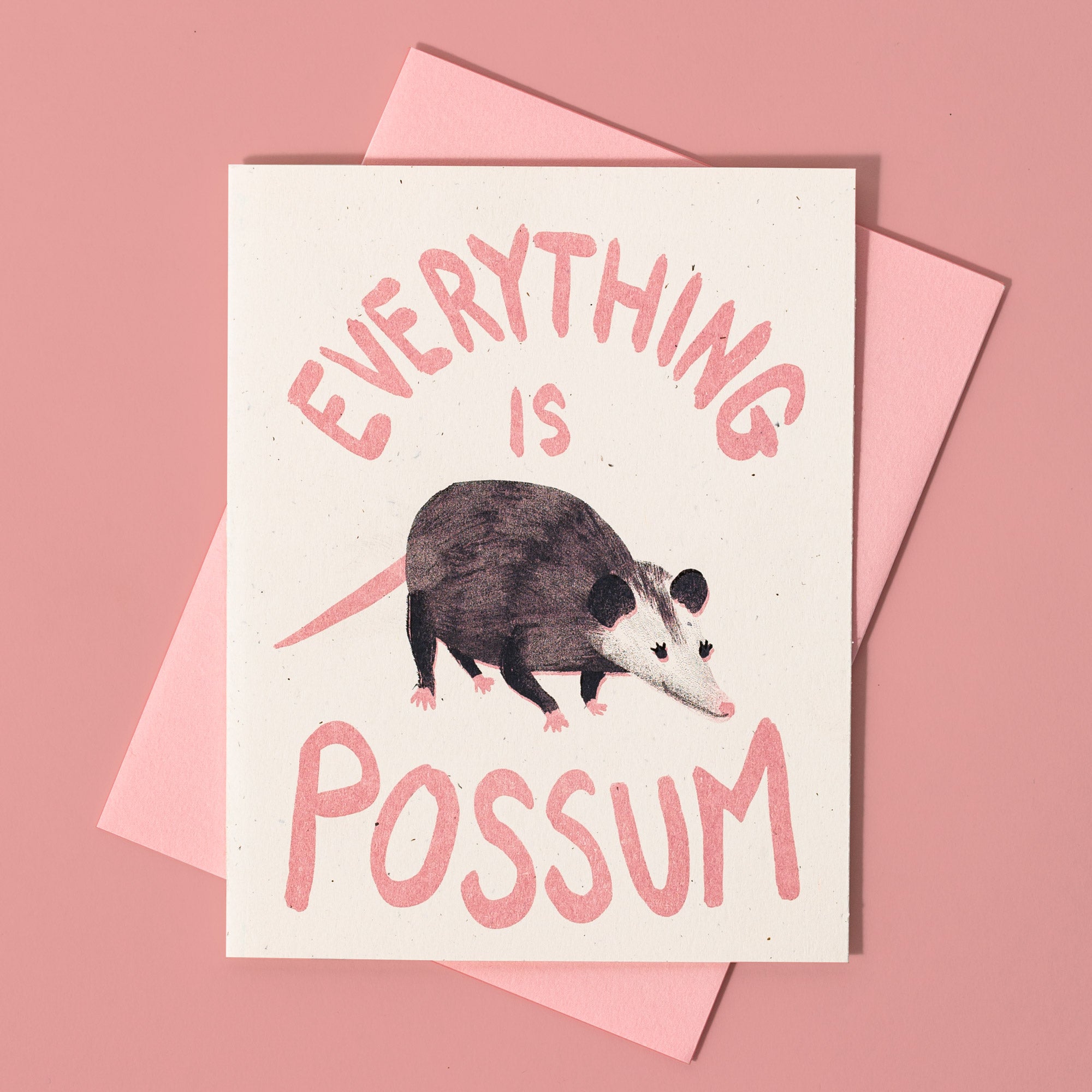 Everything is Possum - Risograph Card