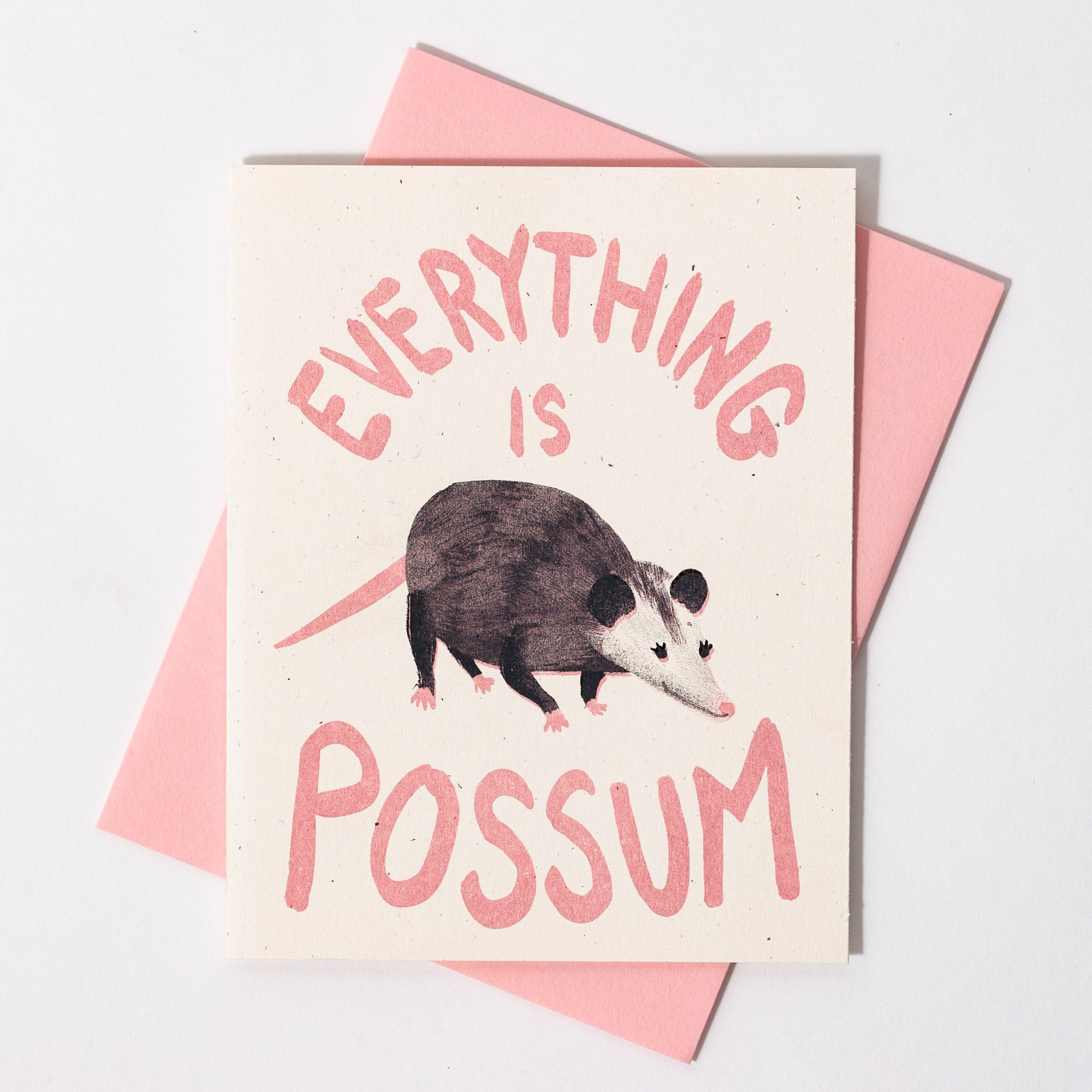 Everything is Possum - Risograph Card