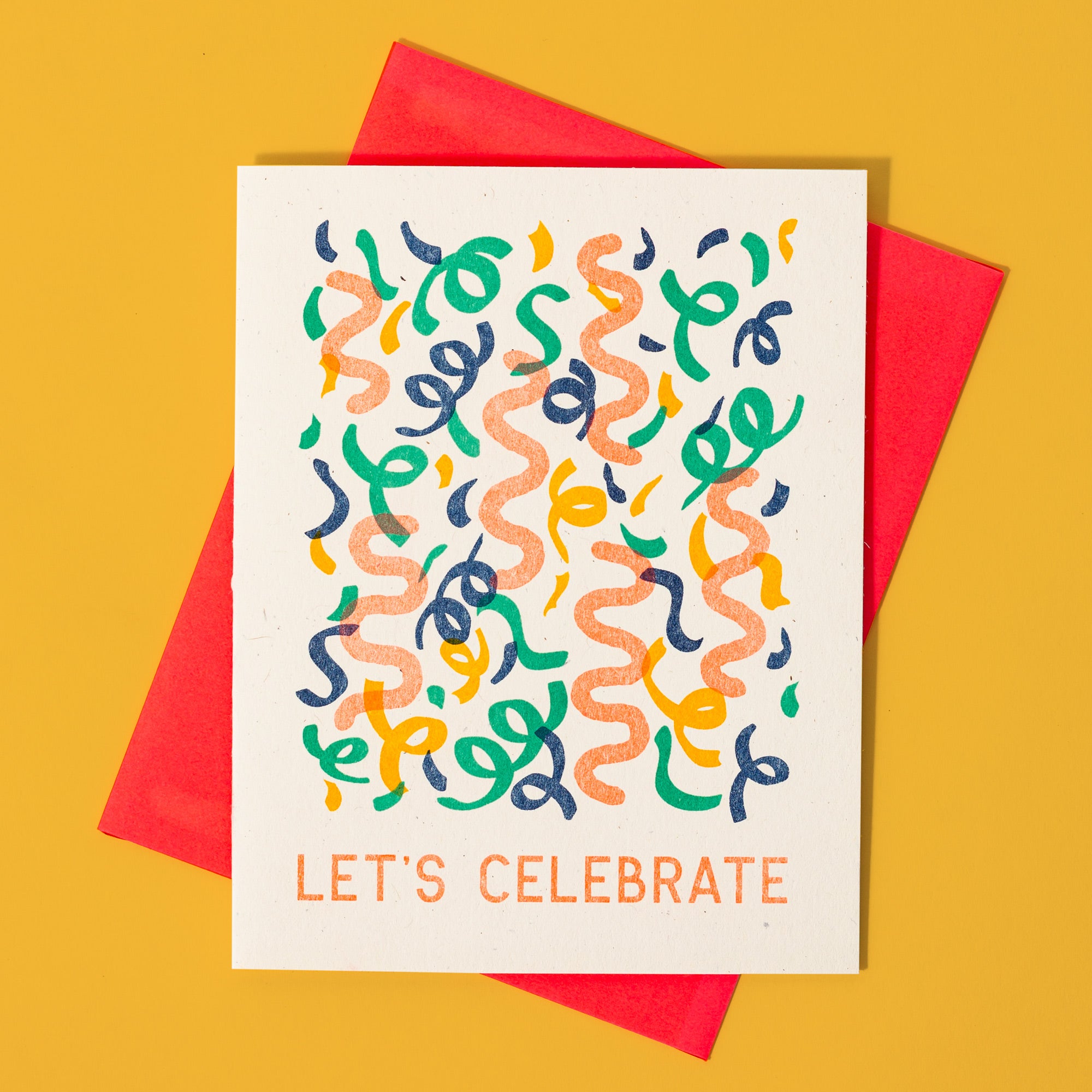 Let's Celebrate - Risograph Card