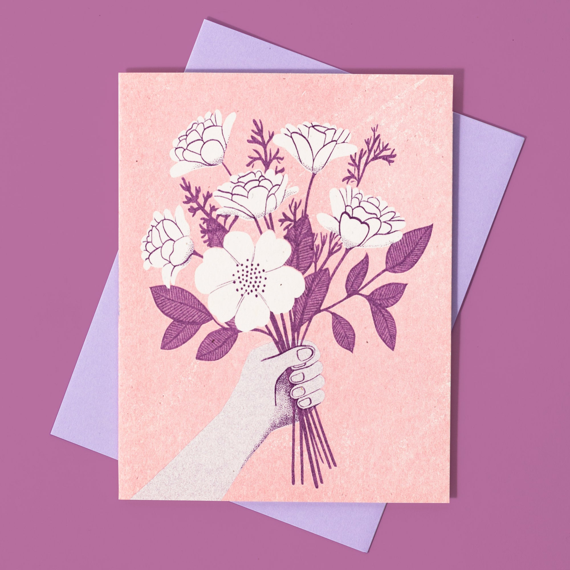 Bouquet - Risograph Card