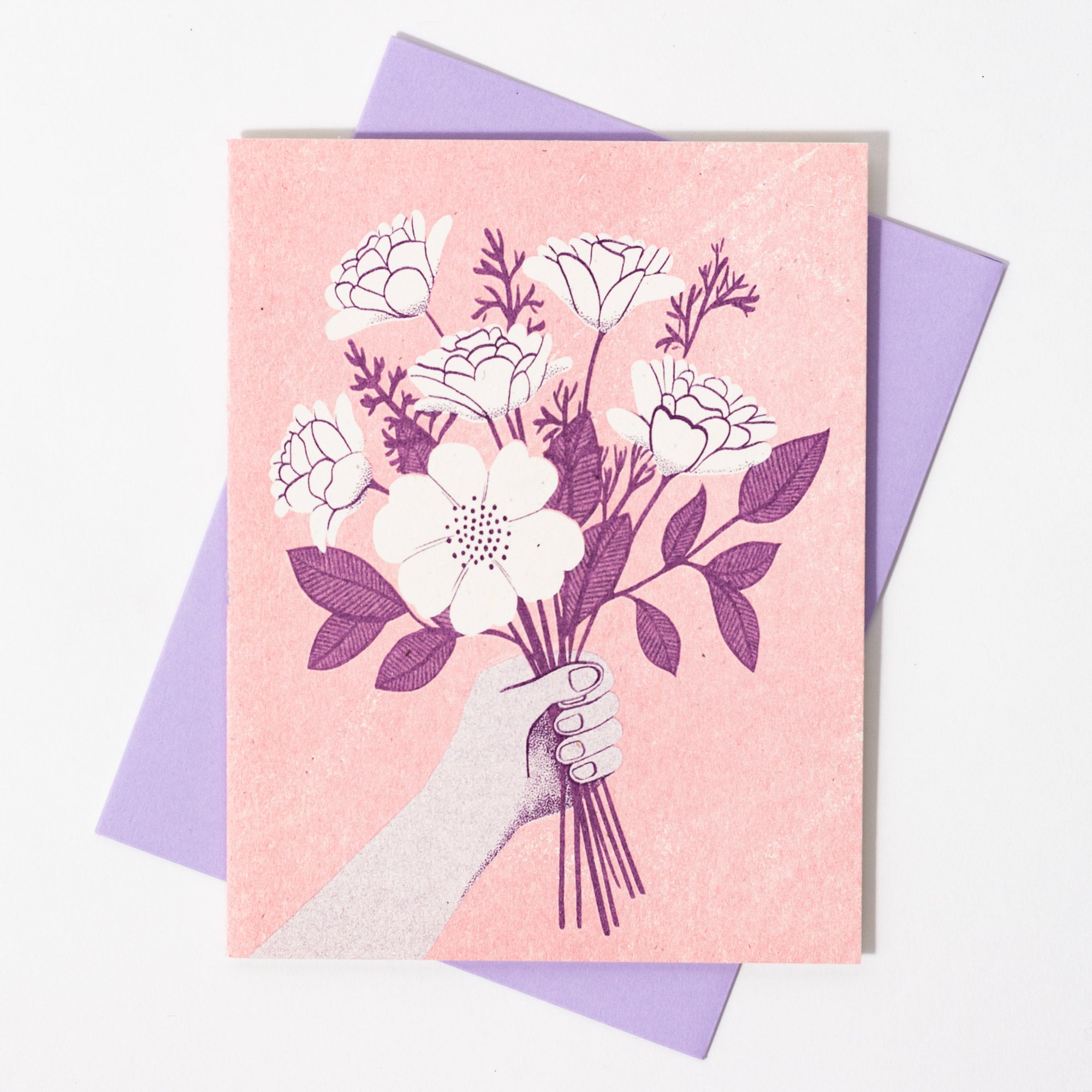 Bouquet - Risograph Card