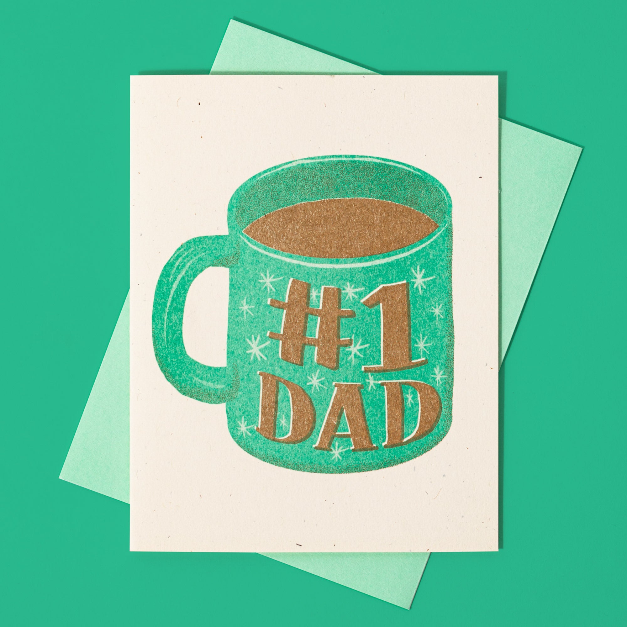 #1 Dad Mug - Risograph Card