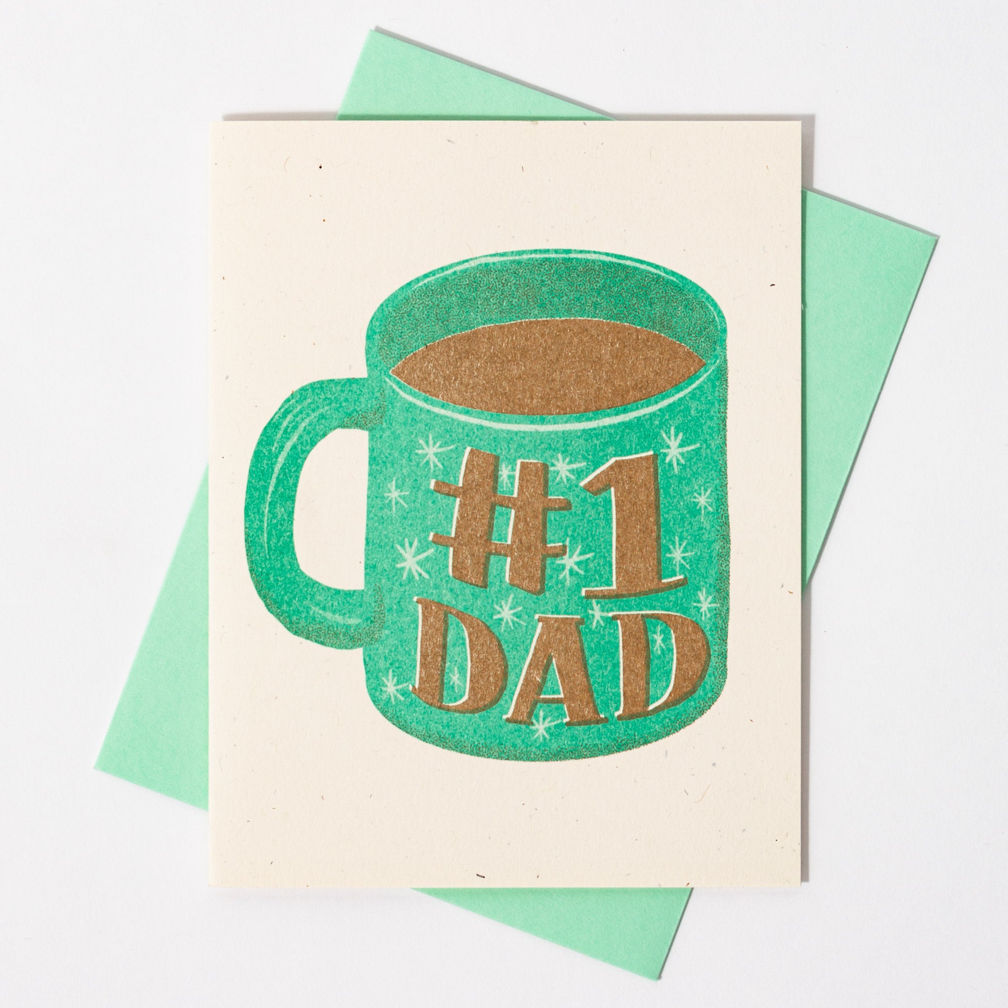 #1 Dad Mug - Risograph Card