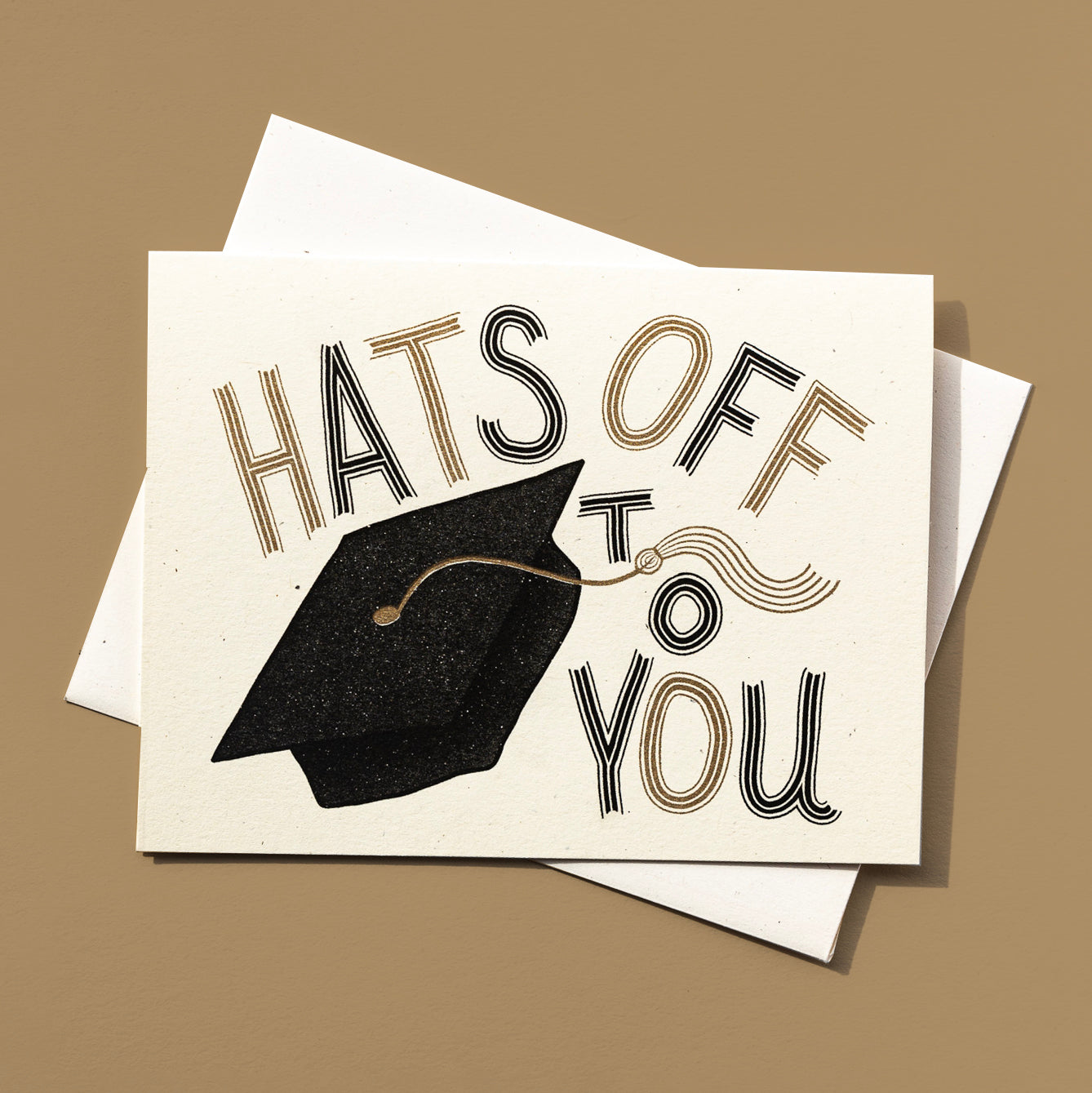 Hats Off To You - Risograph Congratulations Graduate Greeting Card Bromstad Printing Co. Hats Off To You - Risograph Congratulations Graduate Greeting Card Bromstad Printing Co.