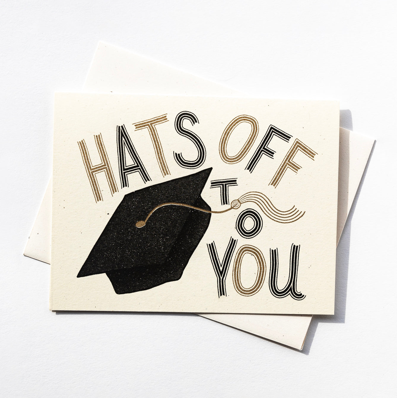 Hats Off To You - Risograph Graduation Card