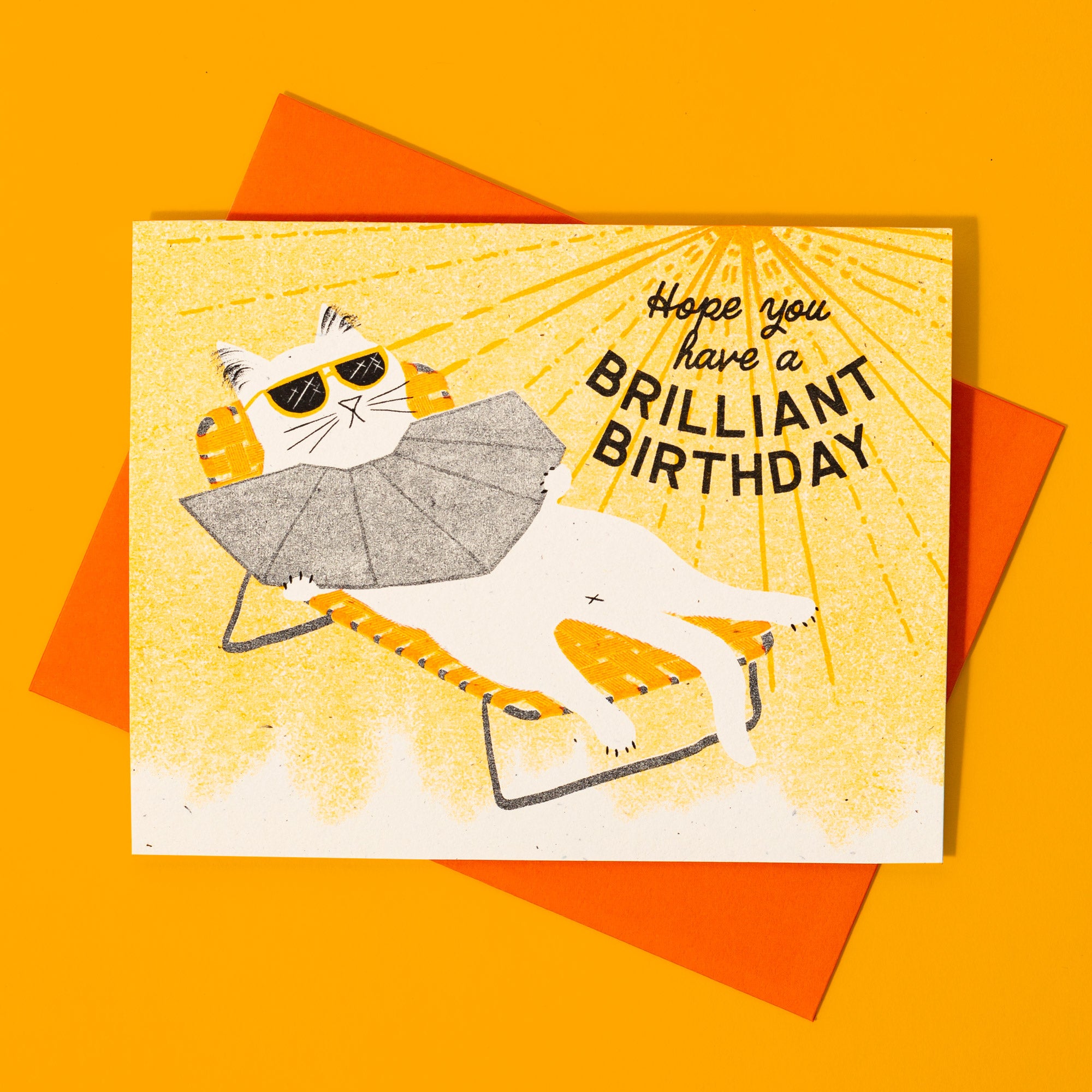 Brilliant Birthday - Risograph Card