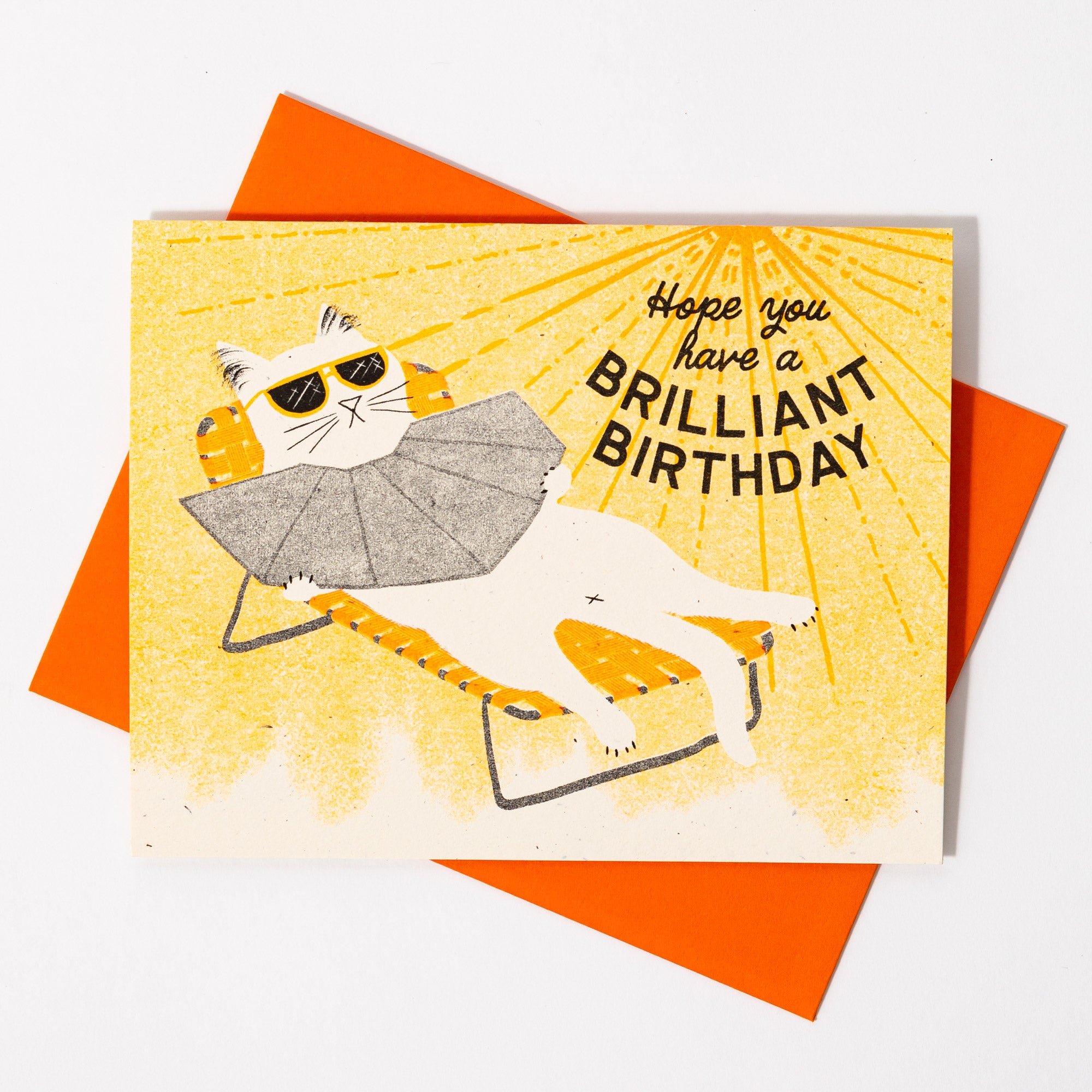 Brilliant Birthday - Risograph Card