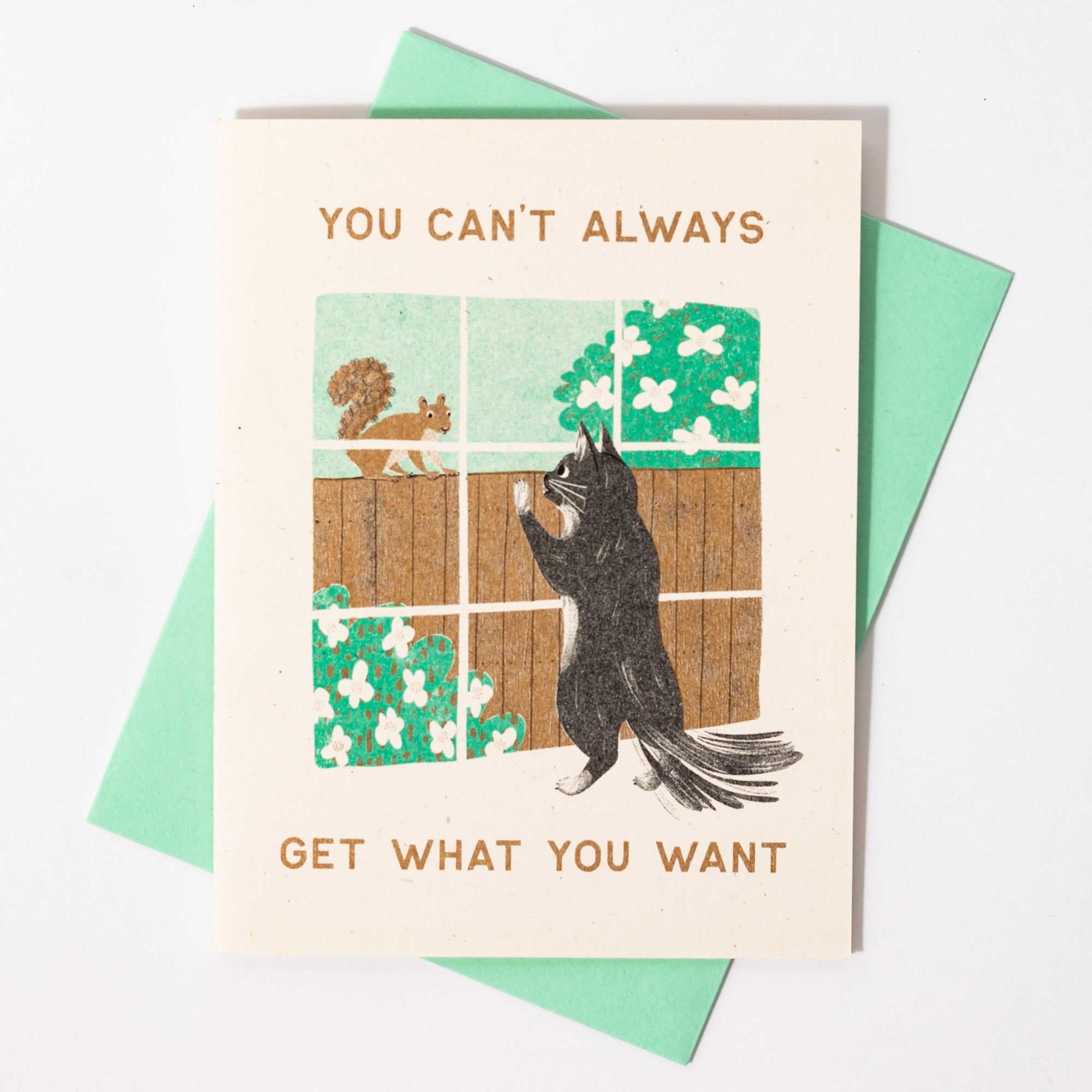 You Can't Always Get What You Want - Risograph Greeting Card