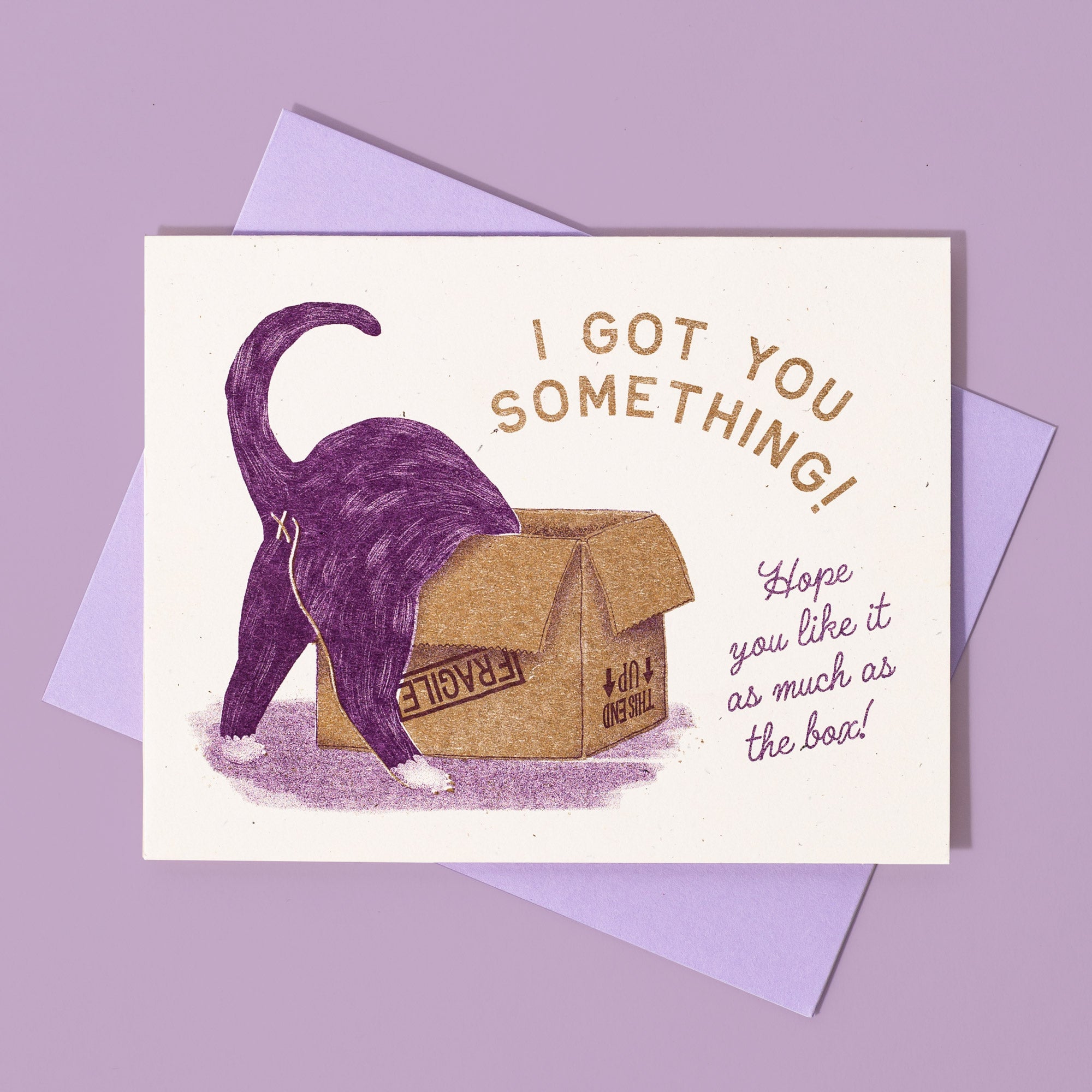 I Got You Something! - Risograph Greeting Card