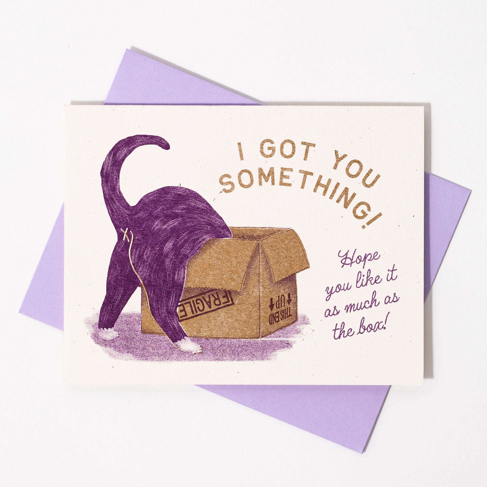 I Got You Something! - Risograph Greeting Card