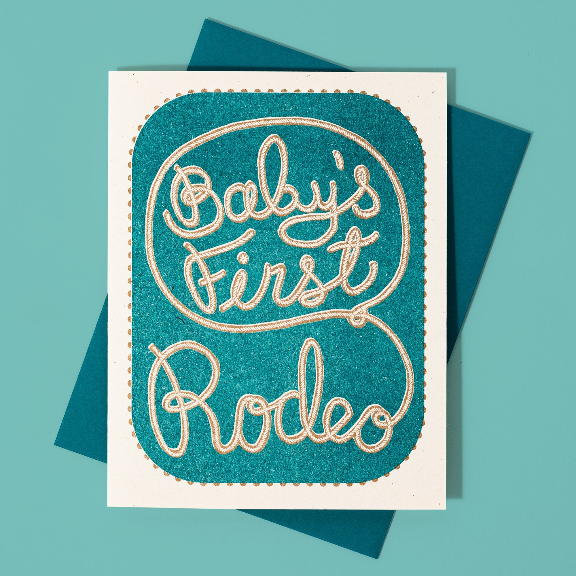 Baby's First Rodeo - Risograph Birthday Card