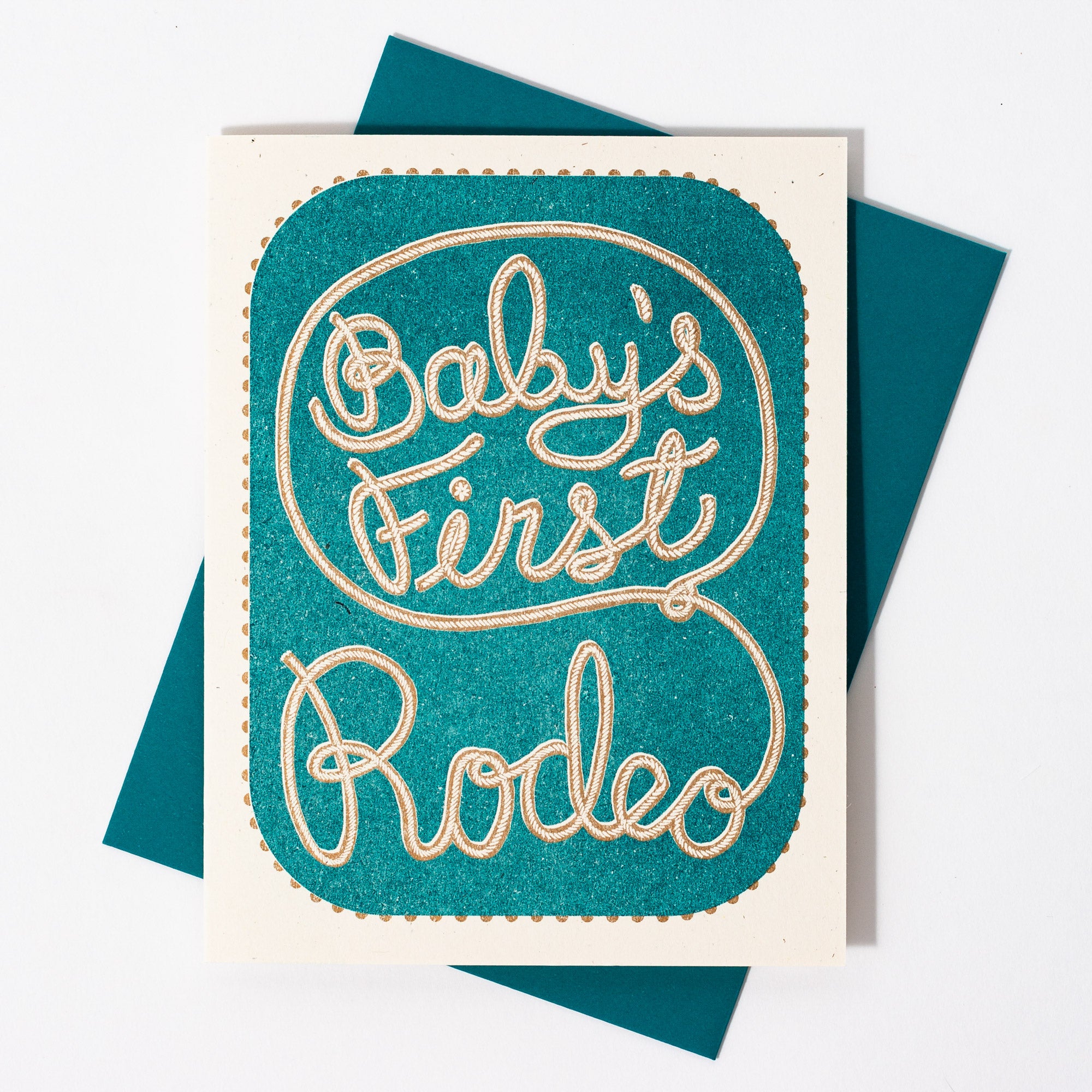 Baby's First Rodeo - Risograph Birthday Card