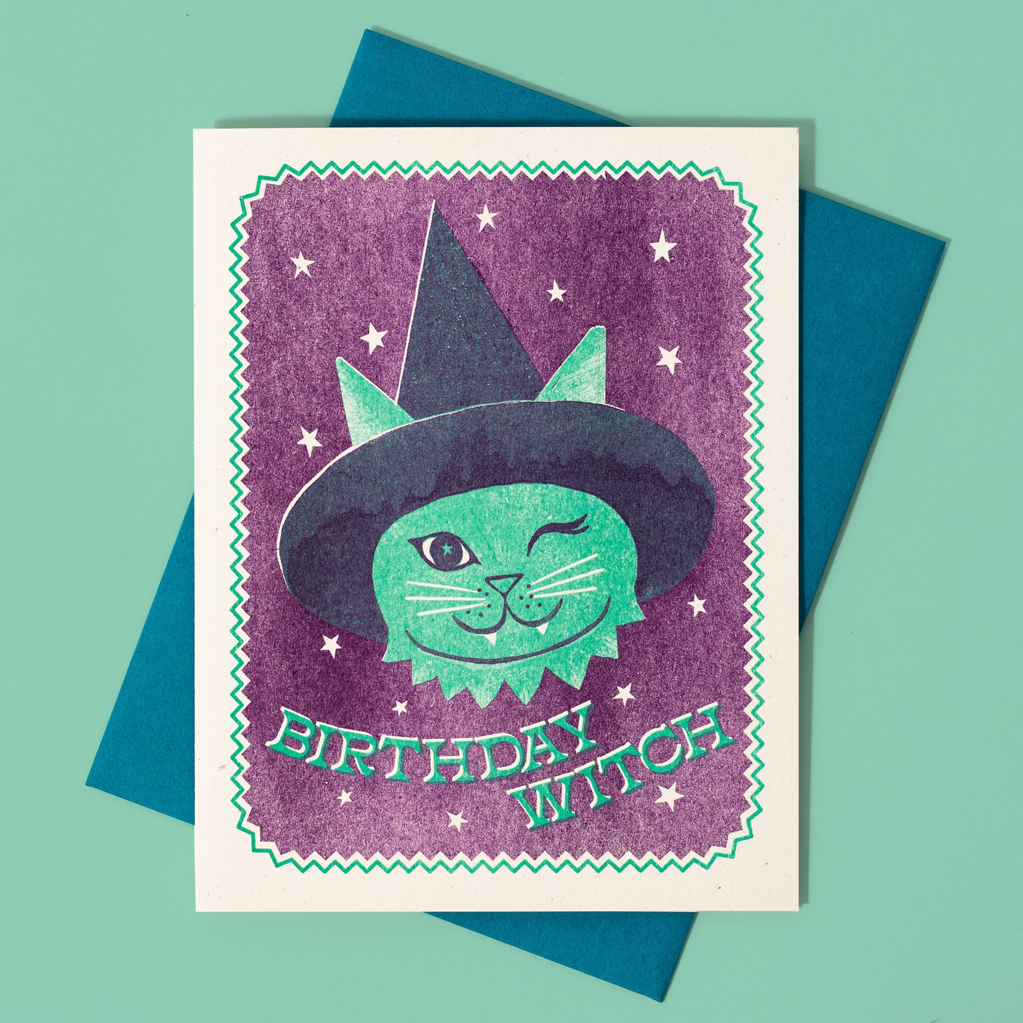 Birthday Witch - Risograph Card