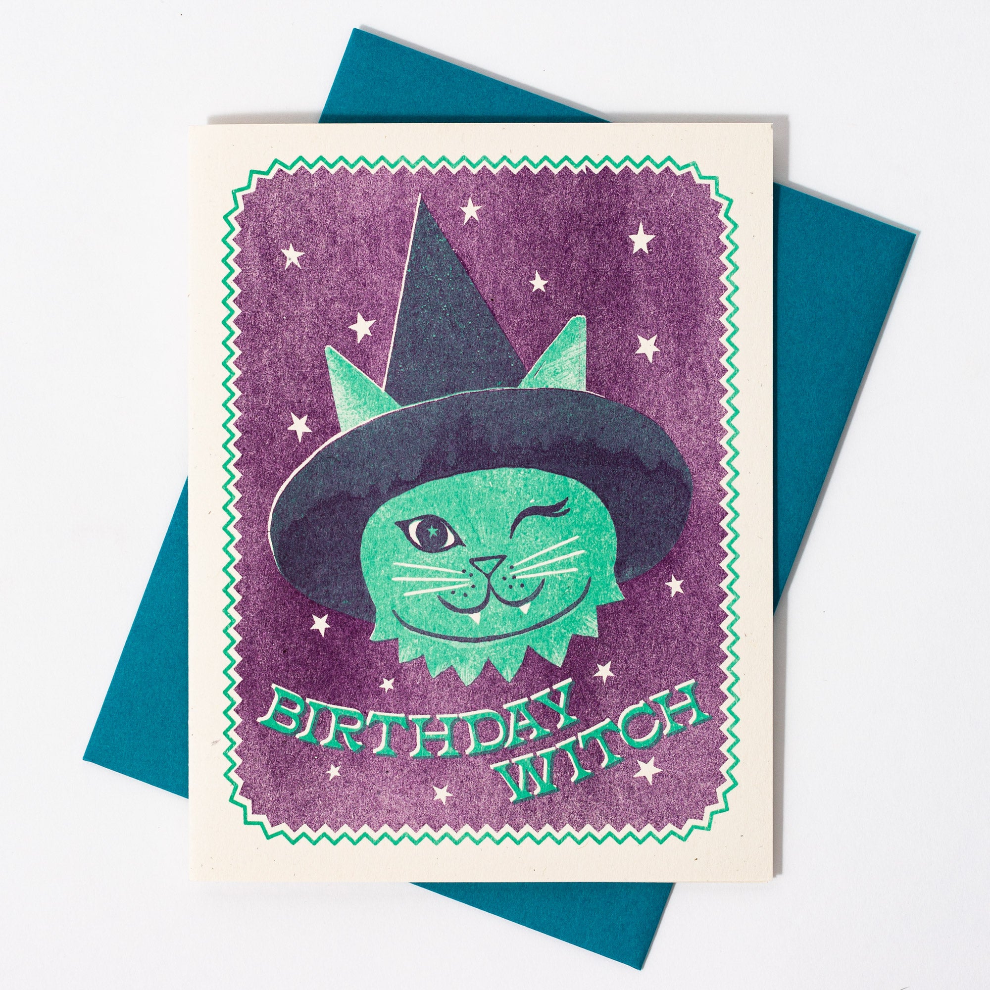 Birthday Witch - Risograph Card