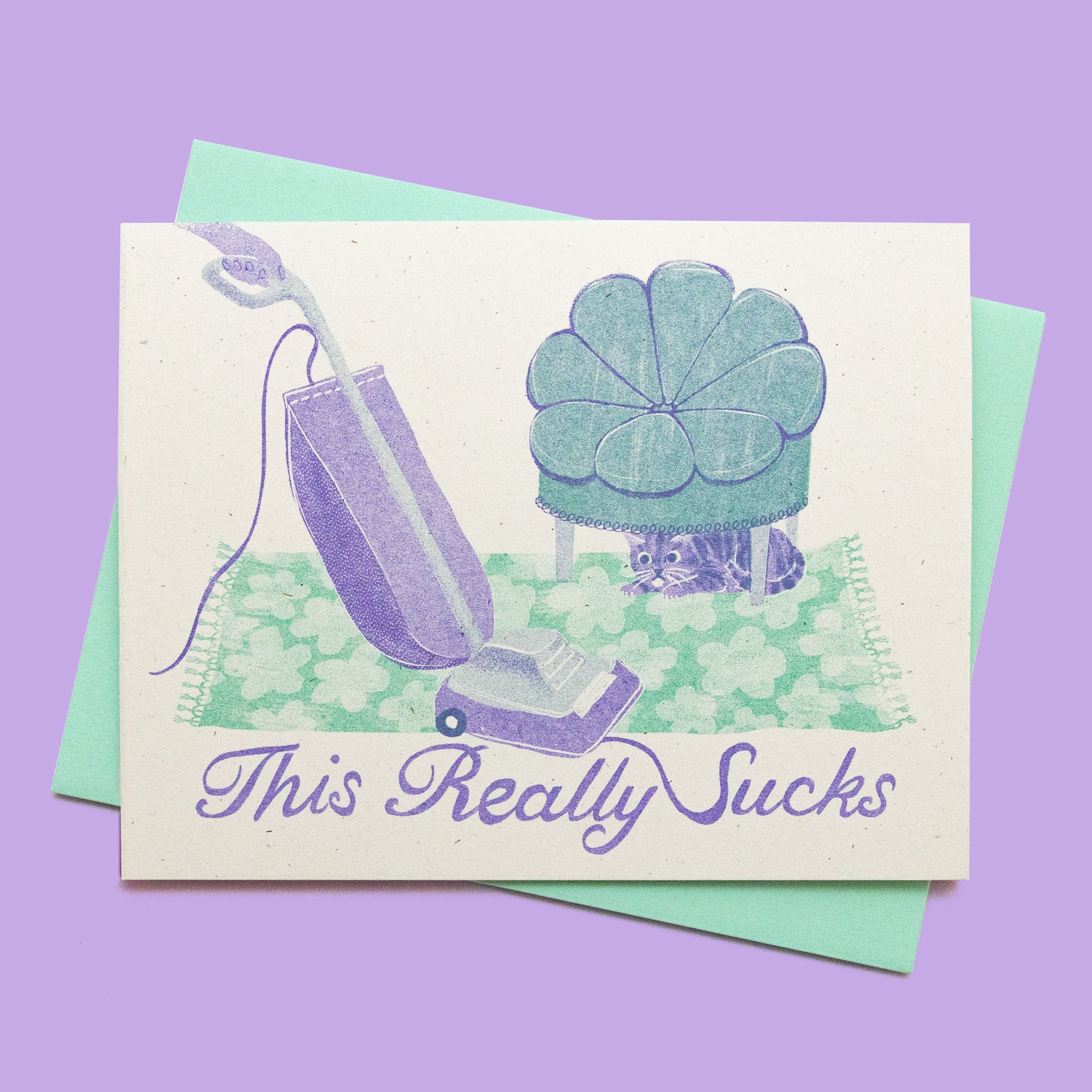 This Really Sucks - Risograph Greeting Card