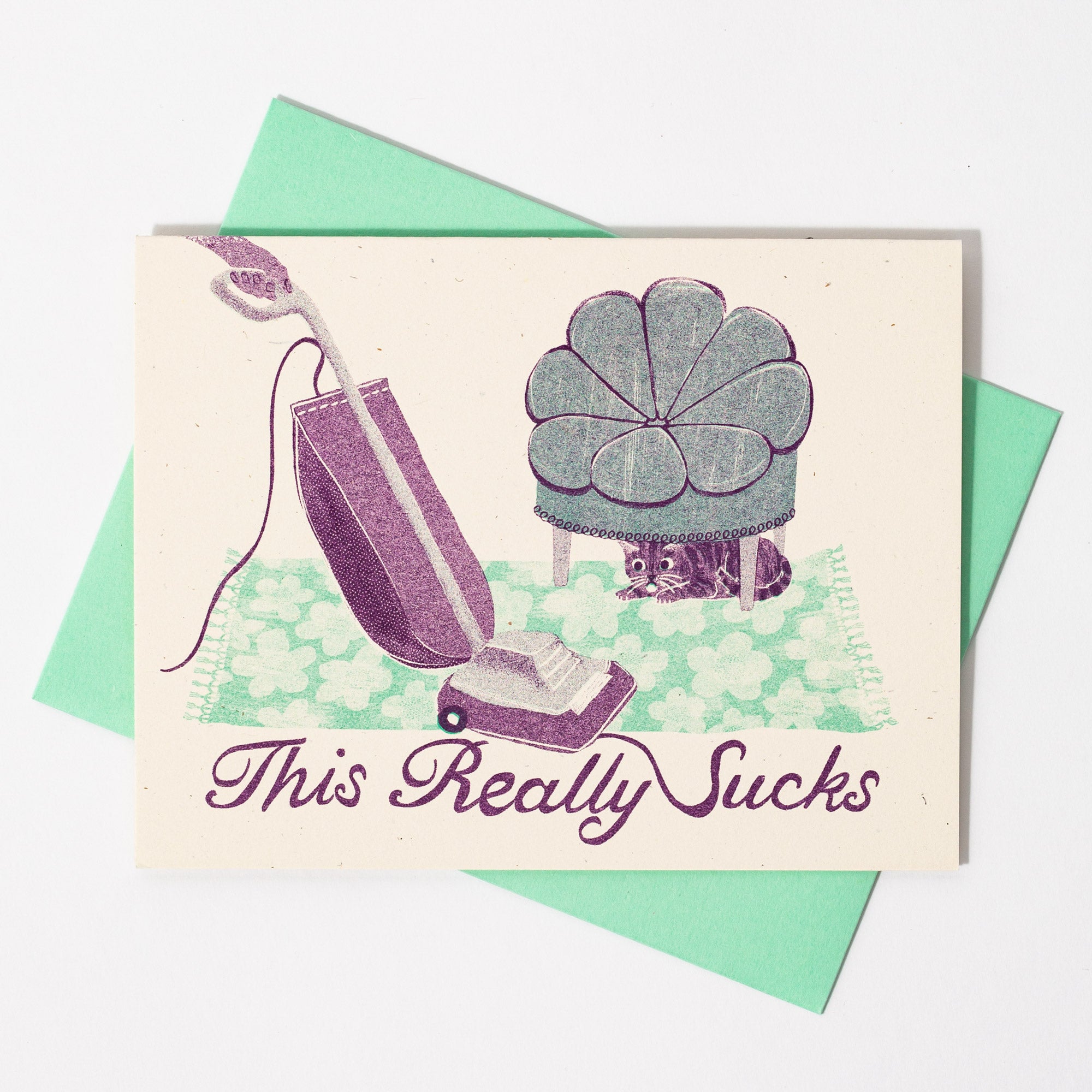 This Really Sucks - Risograph Greeting Card