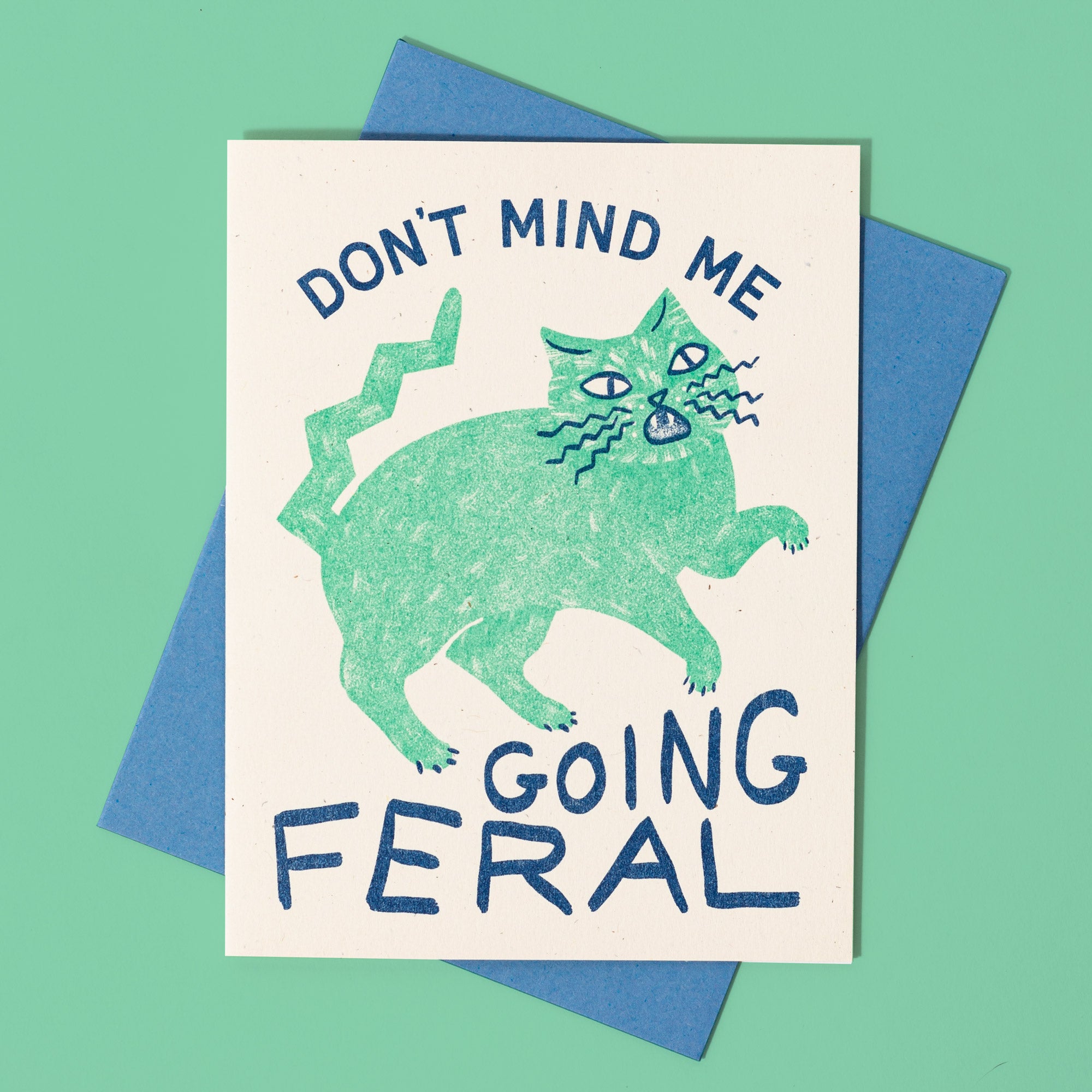 Going Feral - Risograph Greeting Card