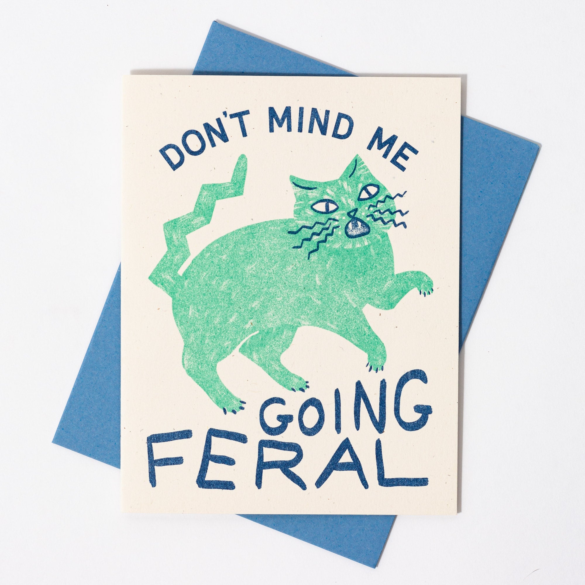 Going Feral - Risograph Greeting Card