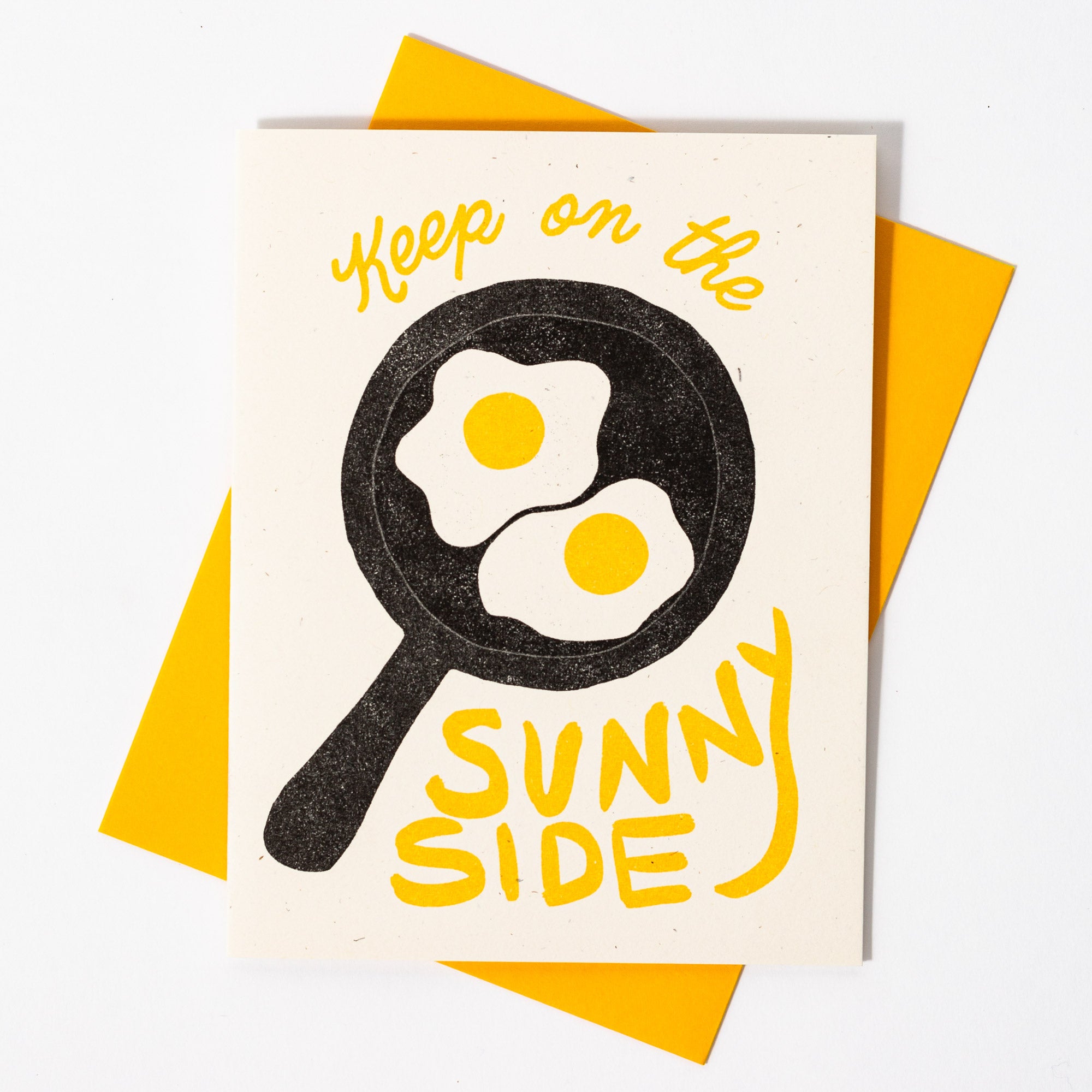 Keep On The Sunny Side - Risograph Greeting Card