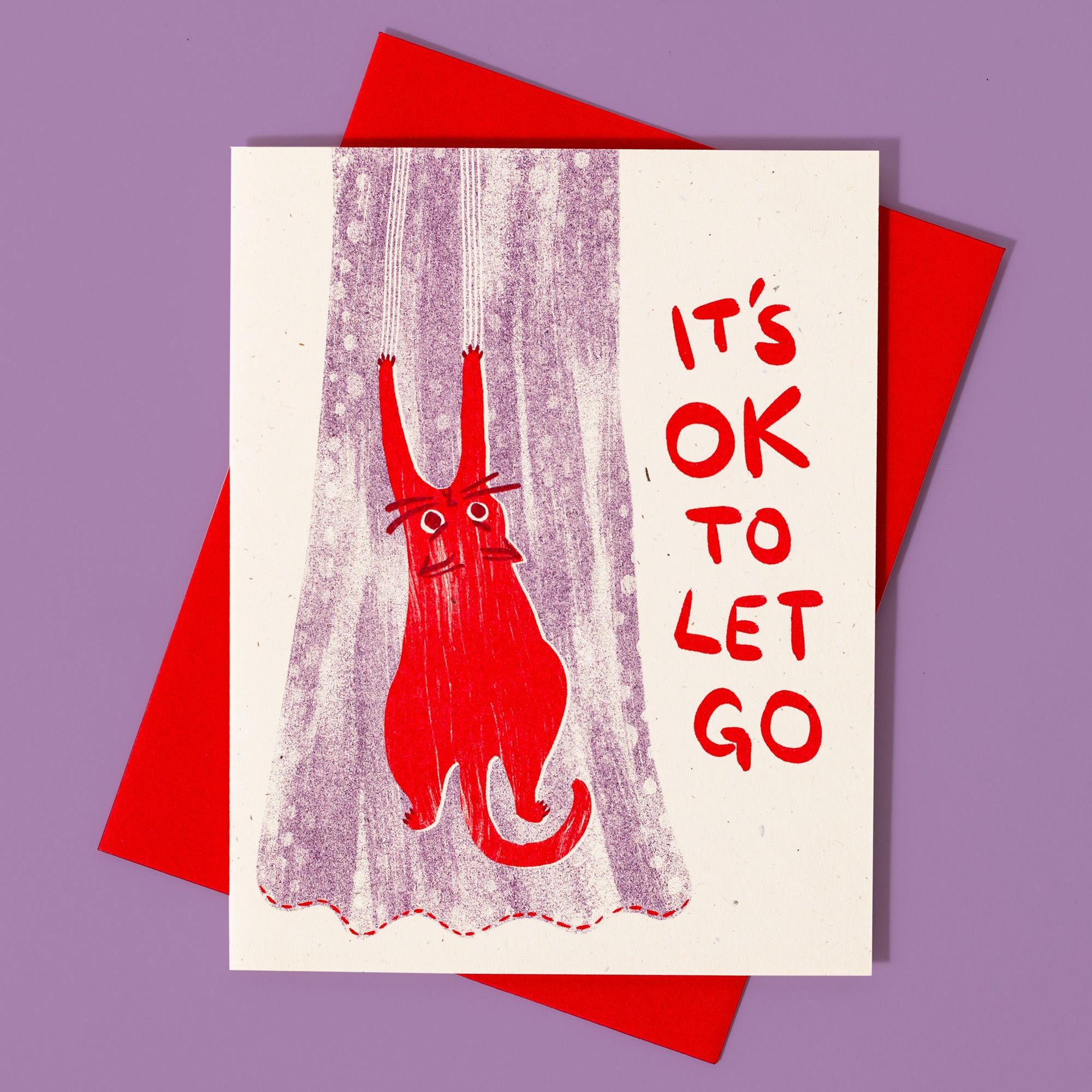 It's OK To Let Go - Risograph Card