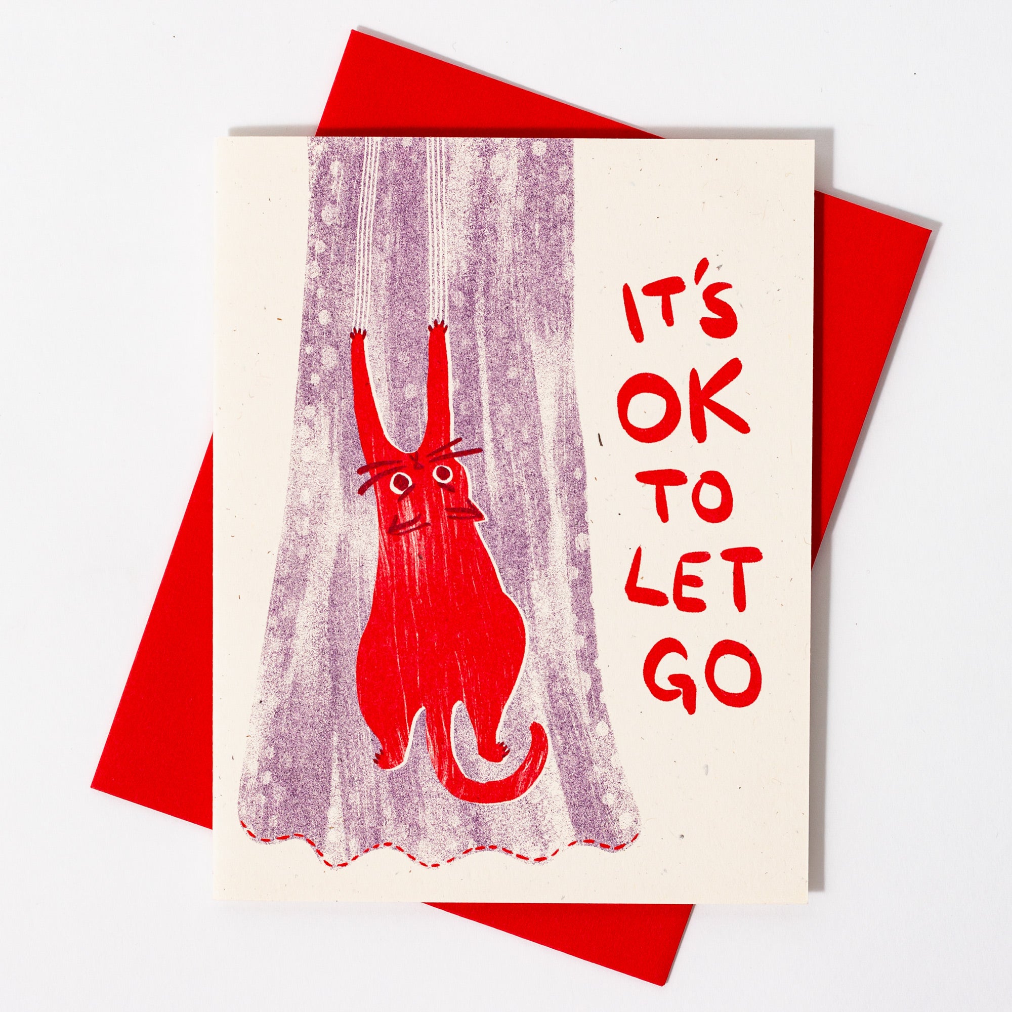 It's OK To Let Go - Risograph Card