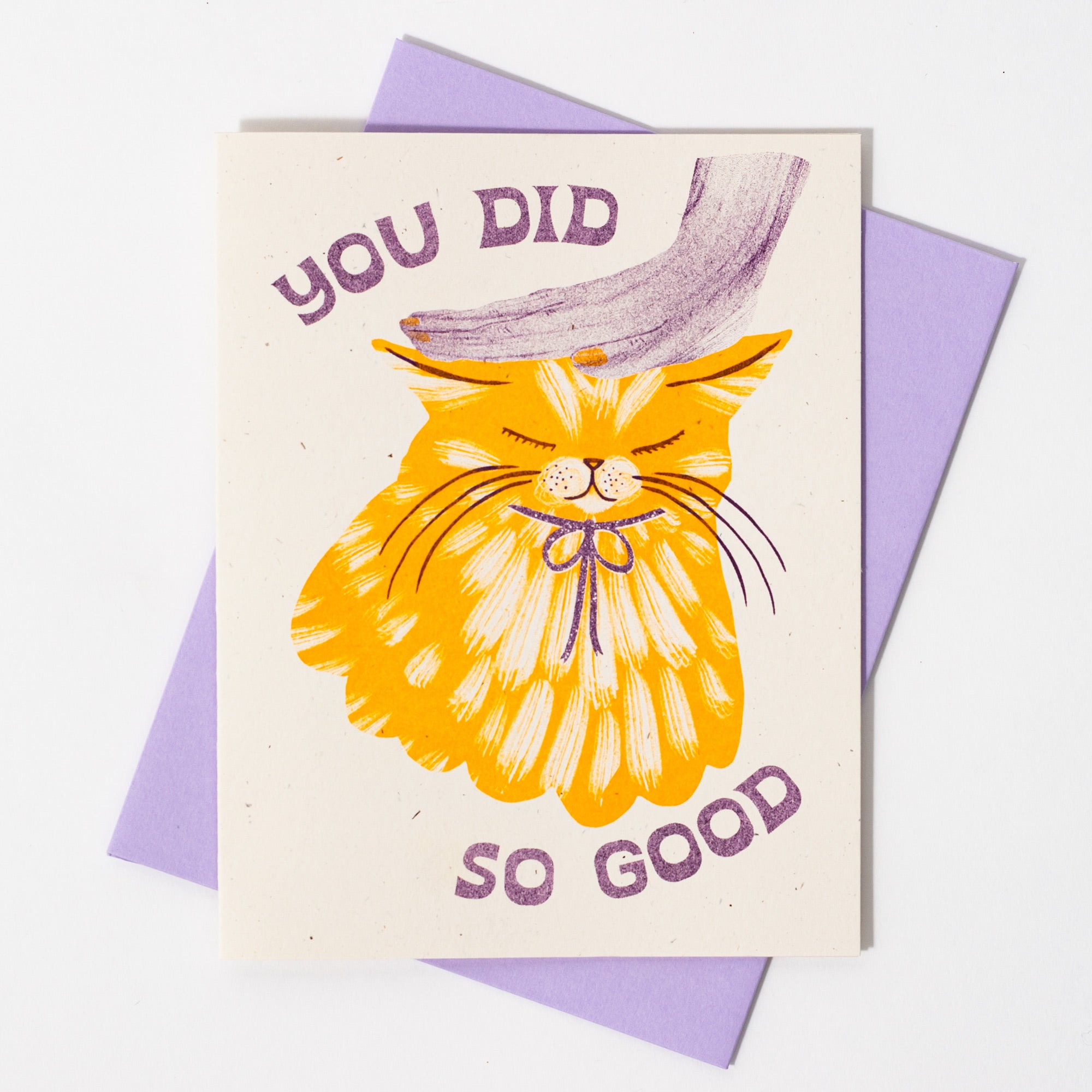 You Did So Good Cat - Risograph Card