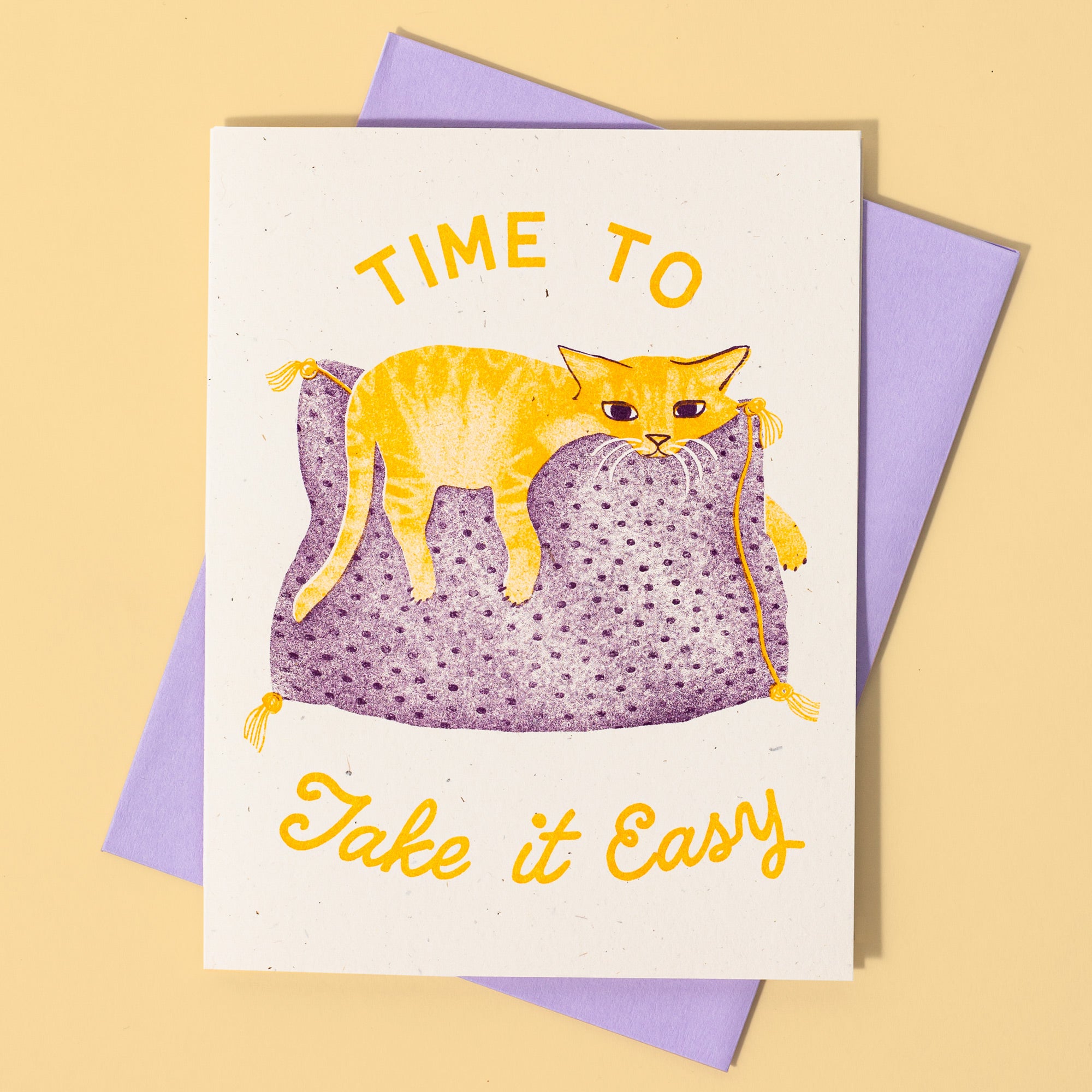 Time to Take it Easy - Risograph Greeting Card