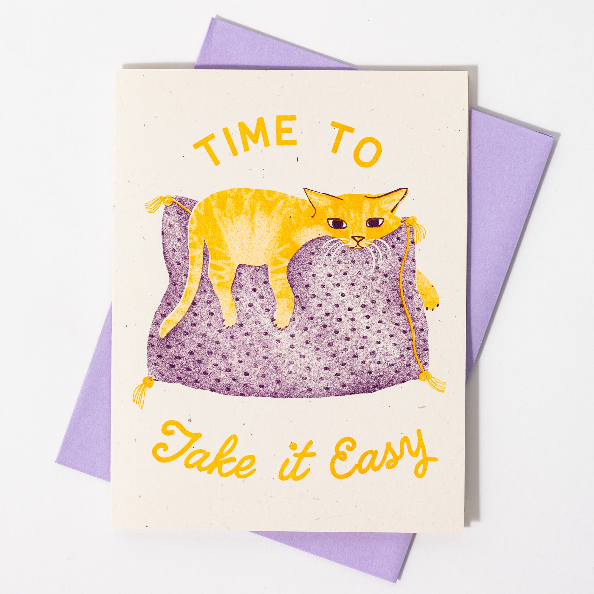 Time to Take it Easy - Risograph Greeting Card