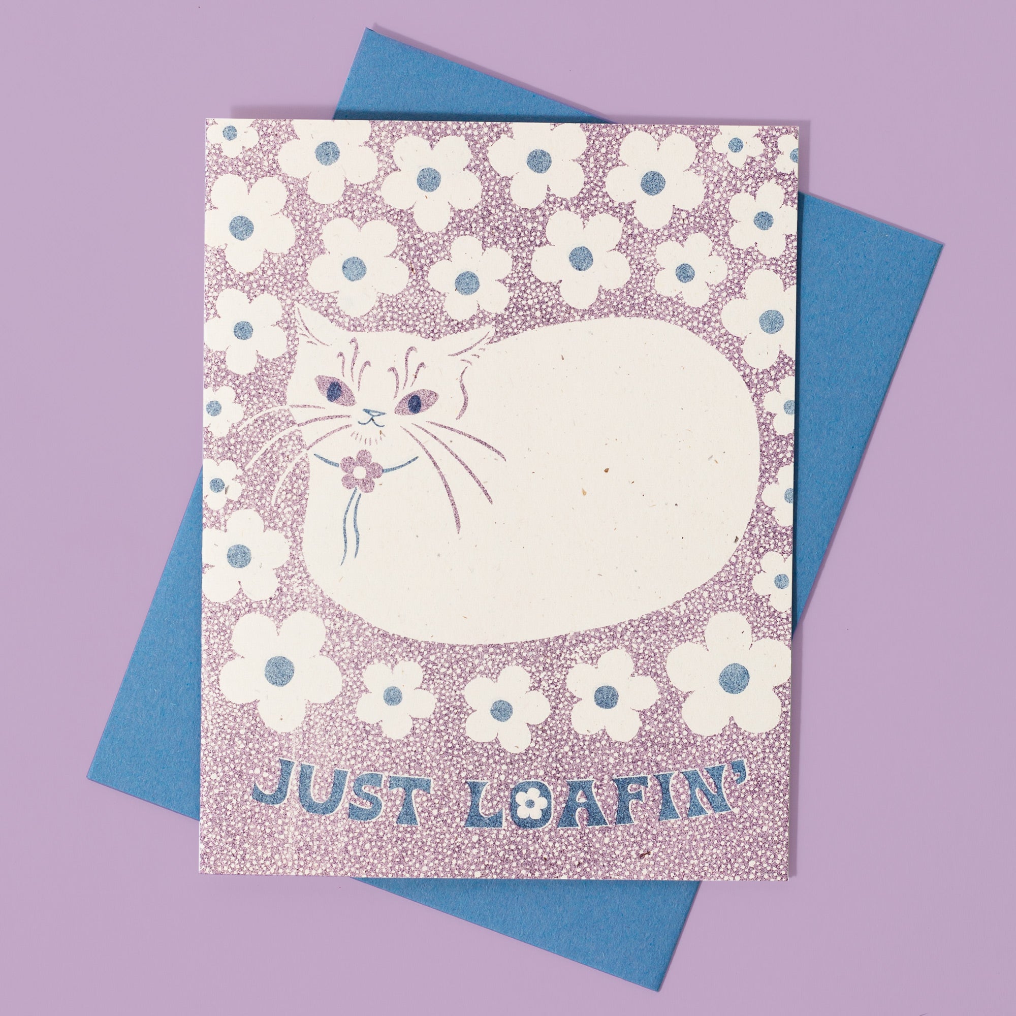 Just Loafin' Cat - Risograph Card