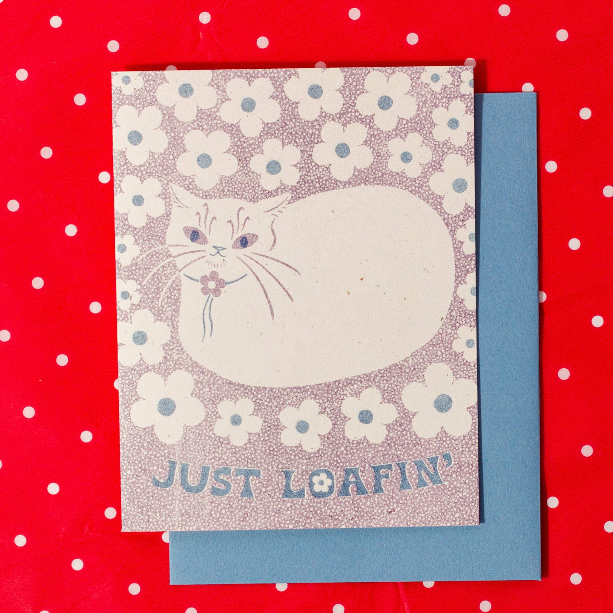 Just Loafin' Cat - Risograph Card