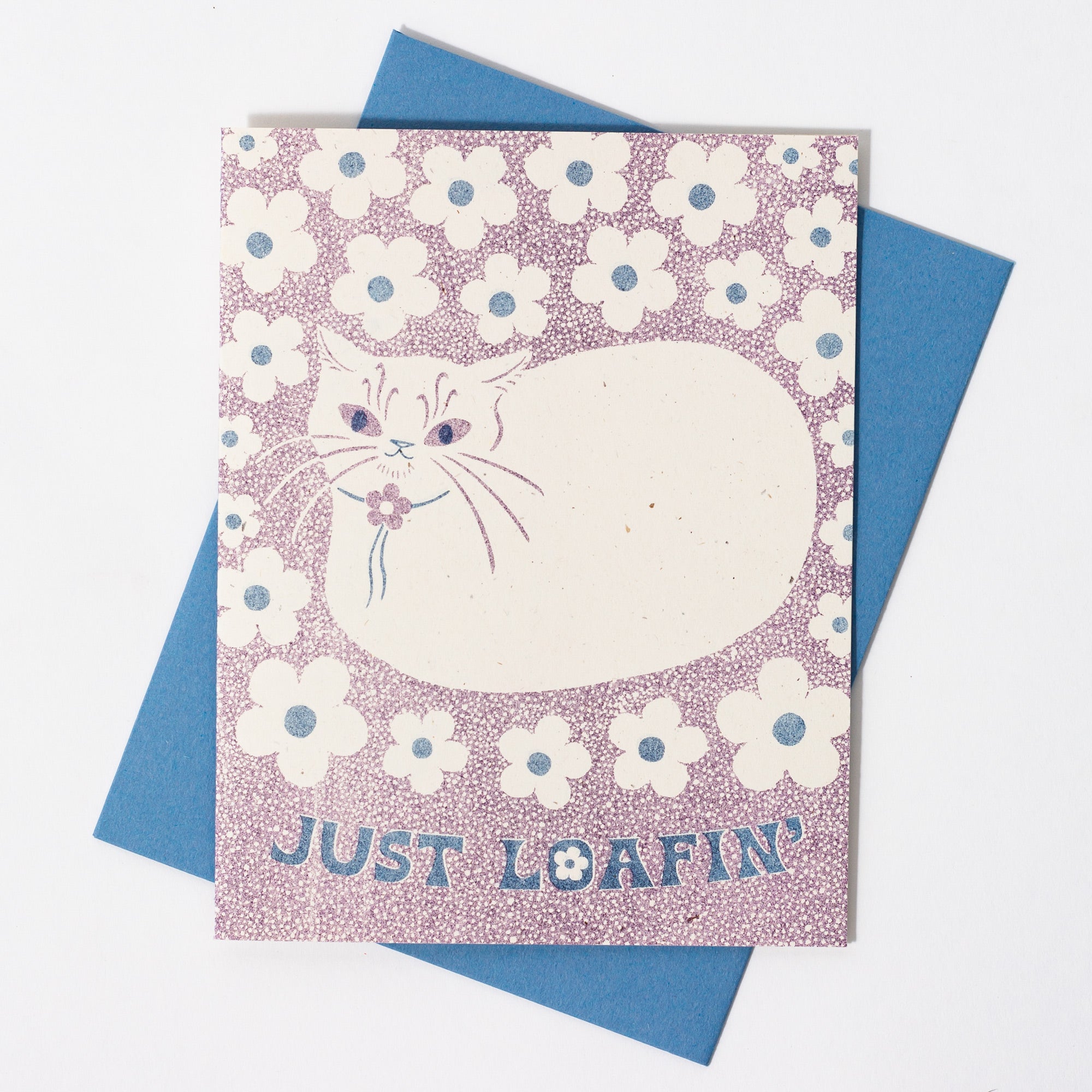 Just Loafin' Cat - Risograph Card