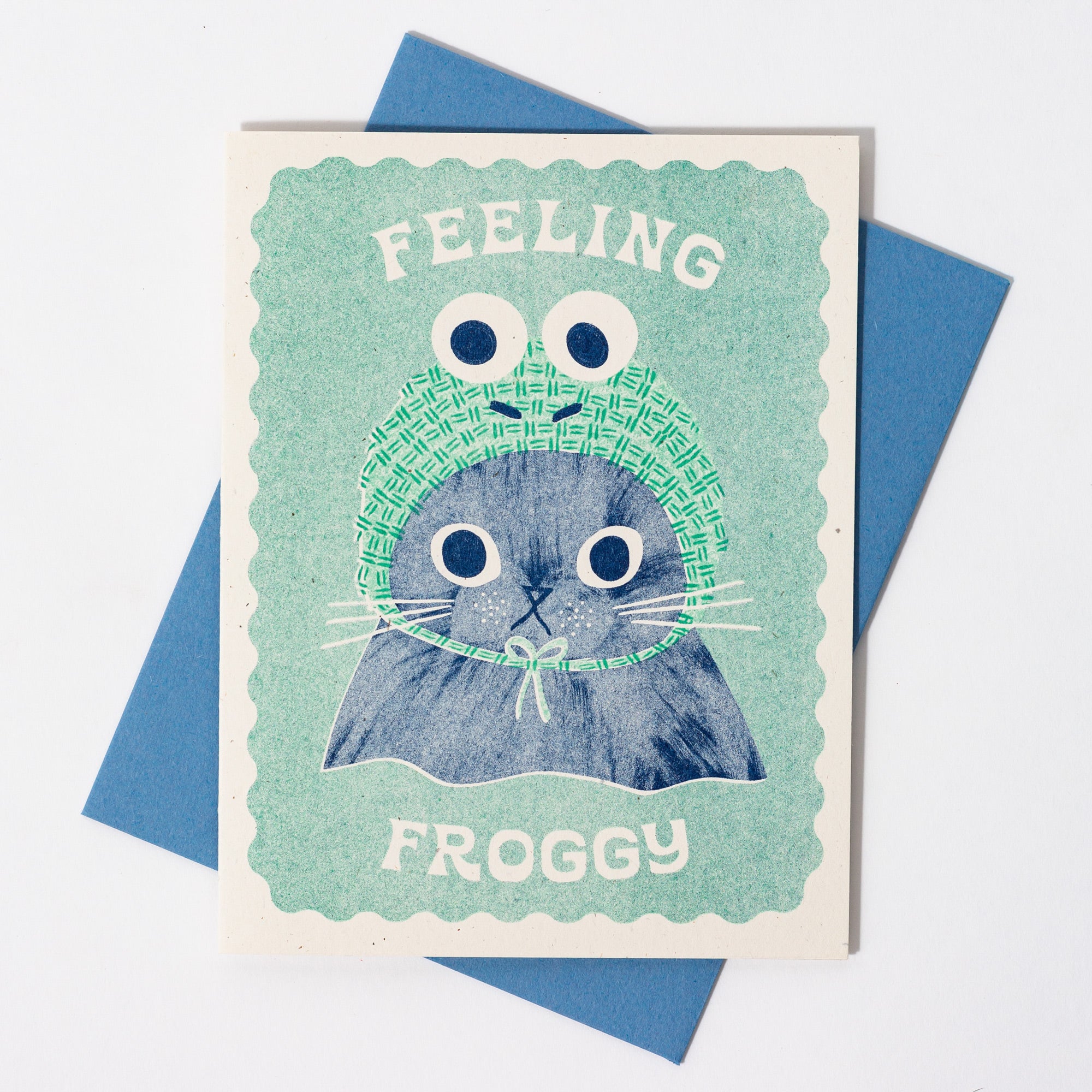 Feeling Froggy - Risograph Greeting Card