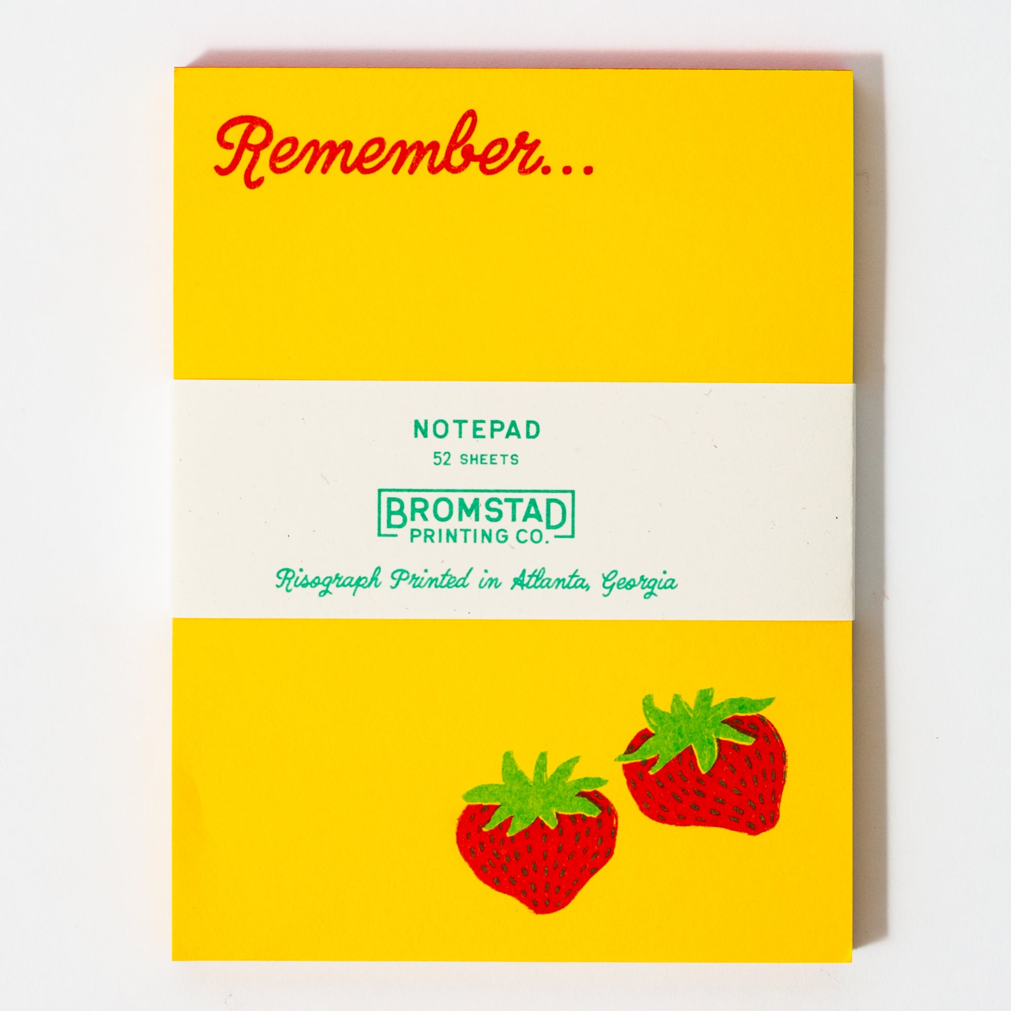 Remember Strawberry - Risograph A2 Notepad