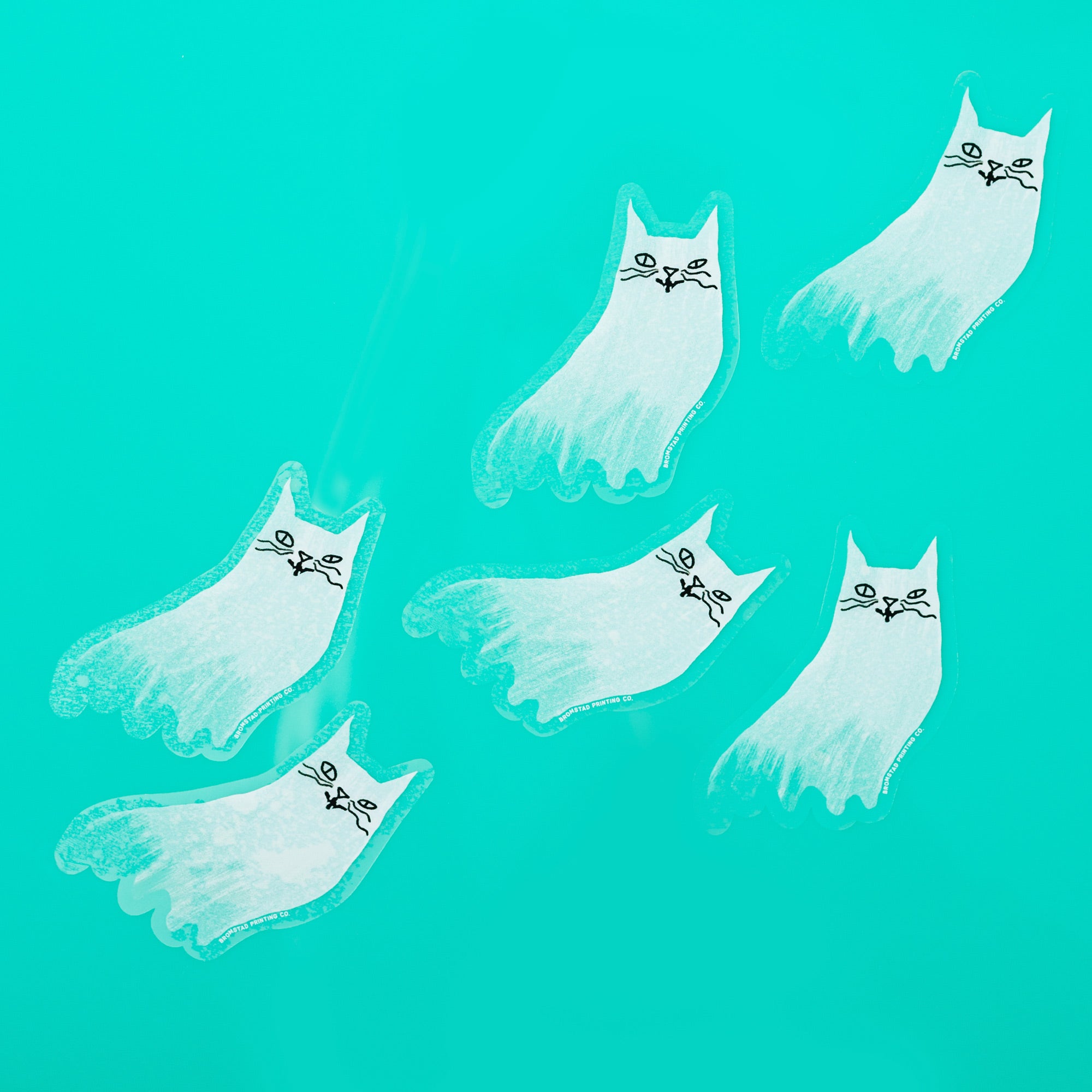 Ghost Cat Clear Sticker