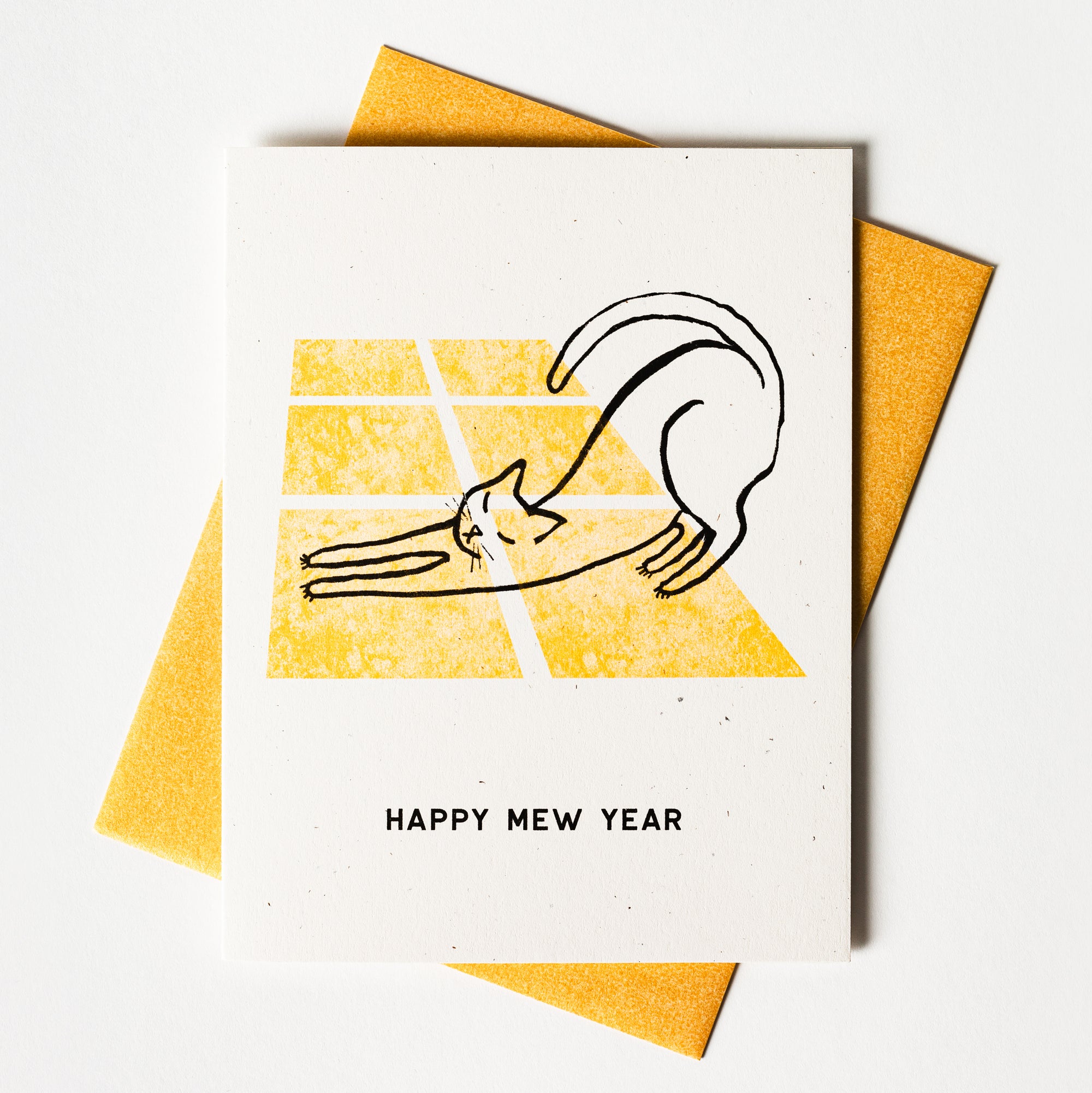 Happy Mew Year - Risograph Card