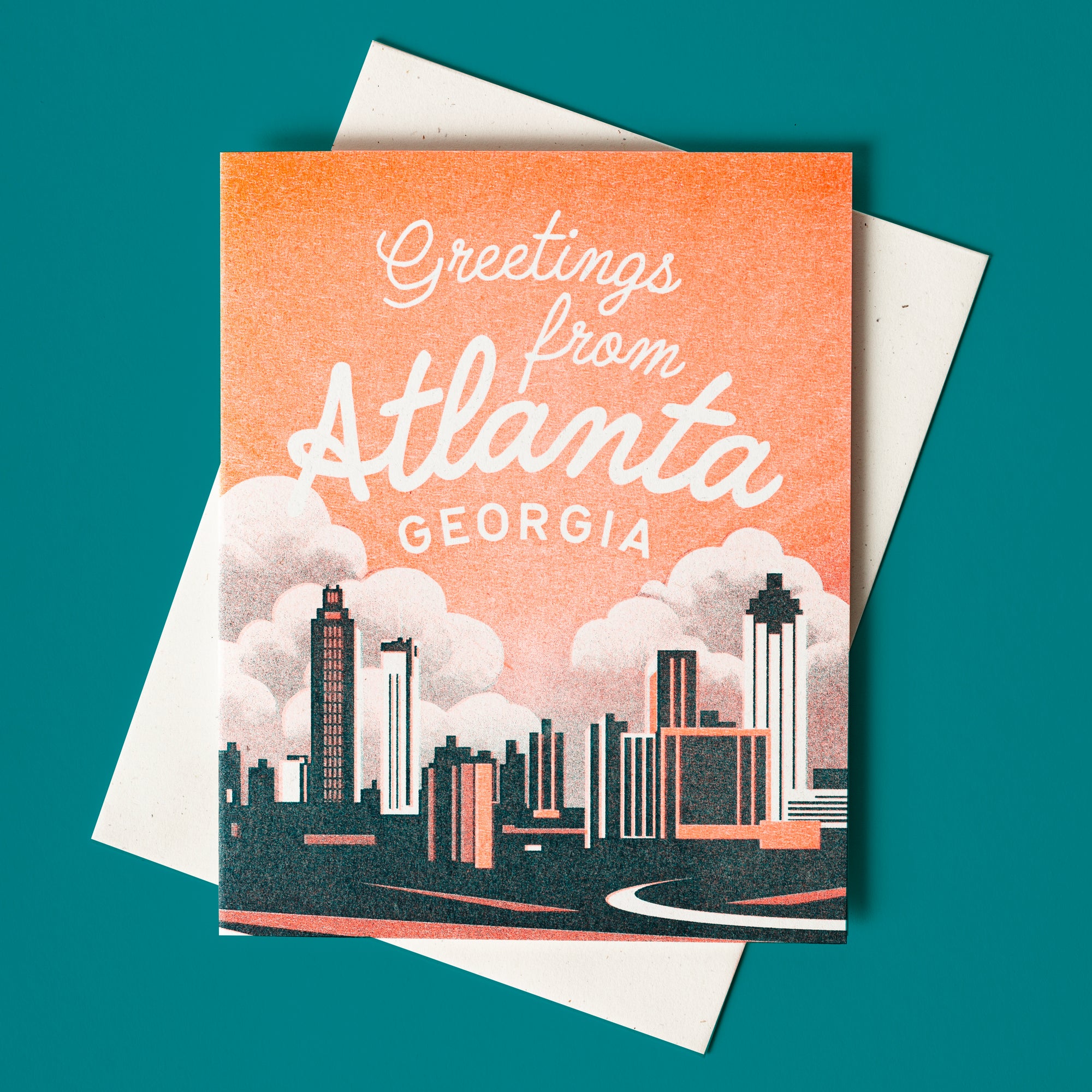 Greetings From Atlanta - Risograph Card