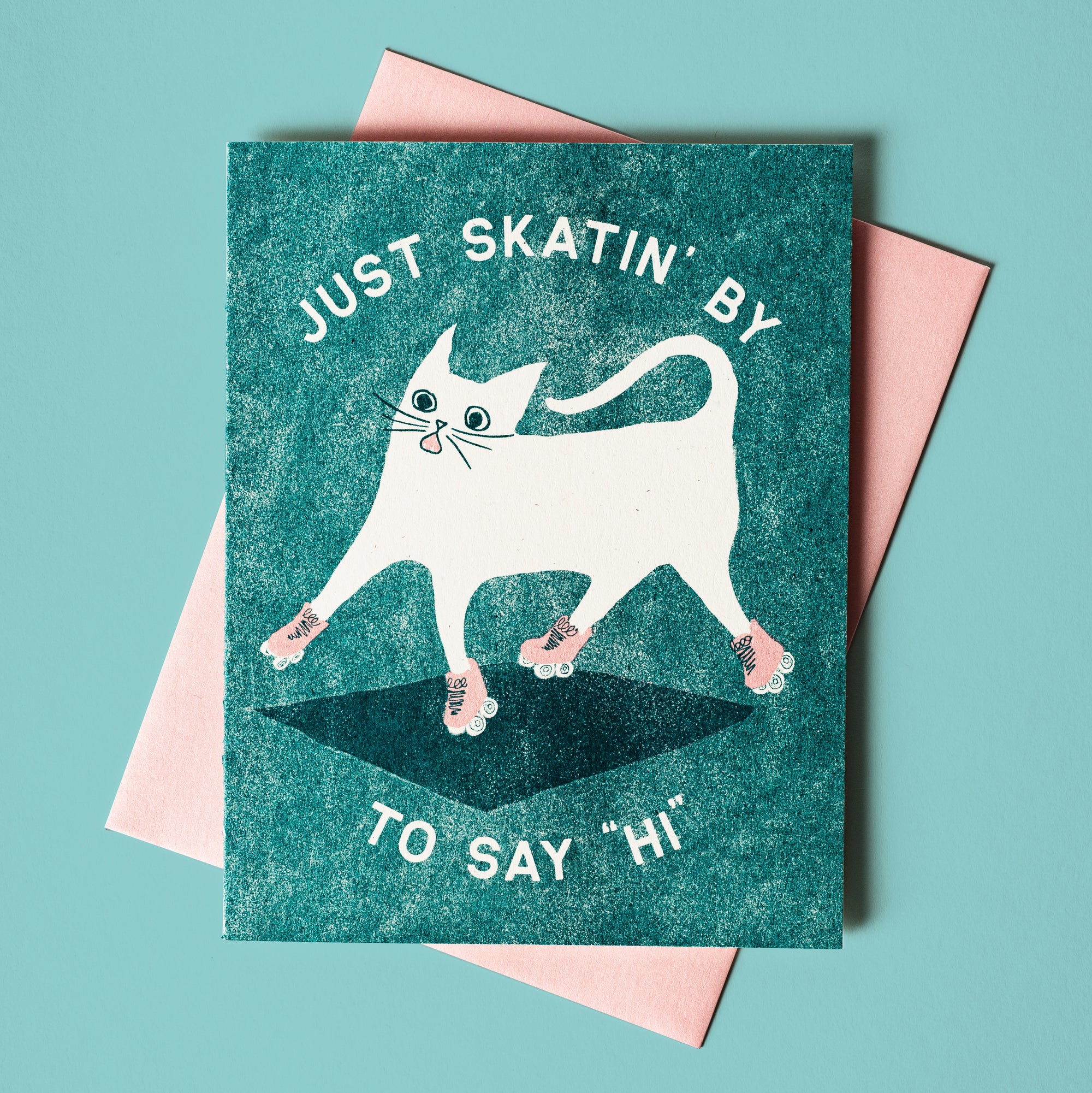 Just Skatin' By - Risograph Card